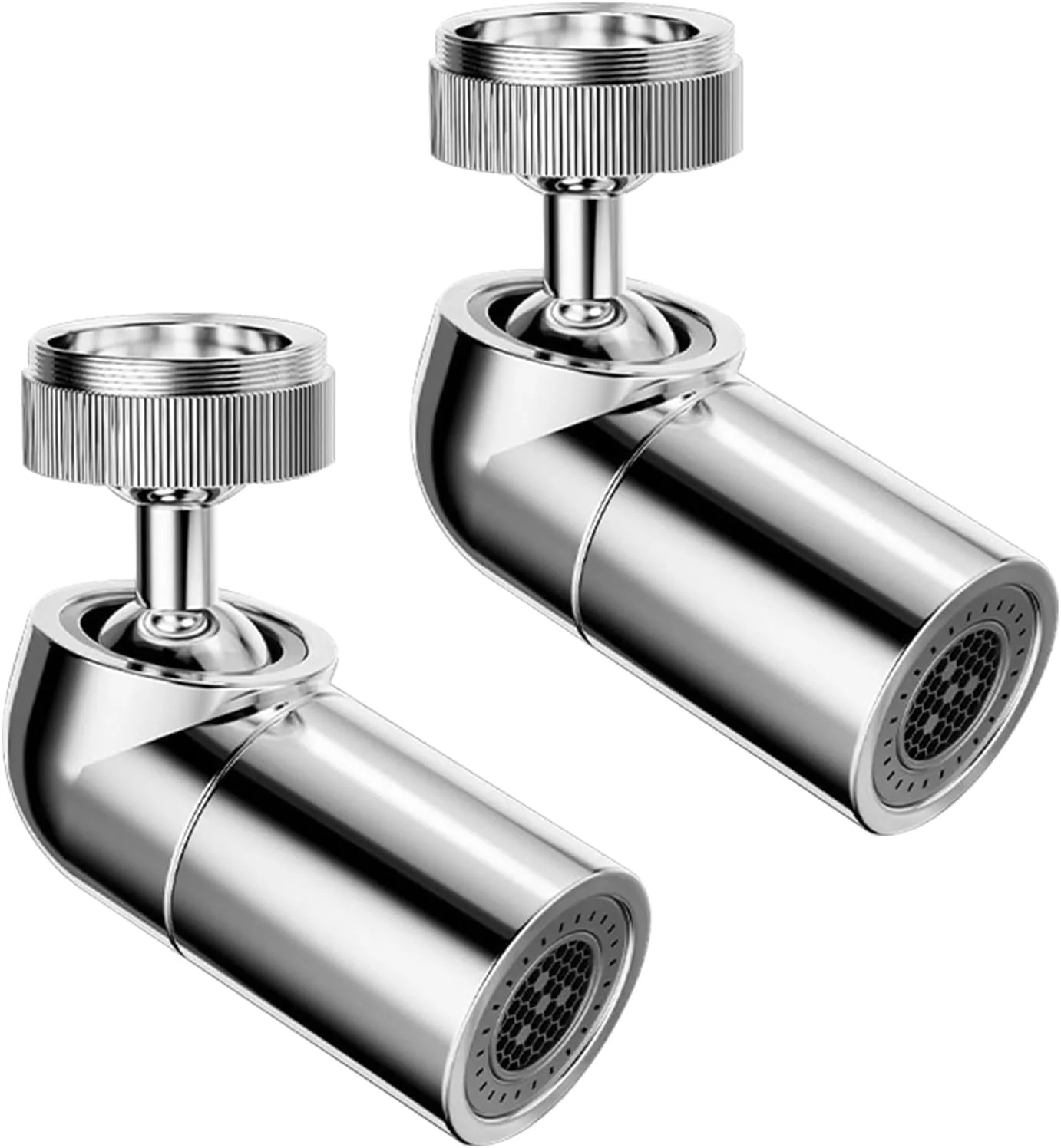 افزودنی شیر آب TERRIFI، چرخش 720 درجه، 2 حالت خروجی آب، افزاینده شیر آب برای آشپزخانه، رزوه مادگی 55/64 اینچ، کروم افزودنی شیر آب TERRIFI، چرخش 720 درجه، 2 حالت خروجی آب، افزاینده شیر آب برای آشپزخانه، رزوه مادگی 55/64 اینچ، کروم