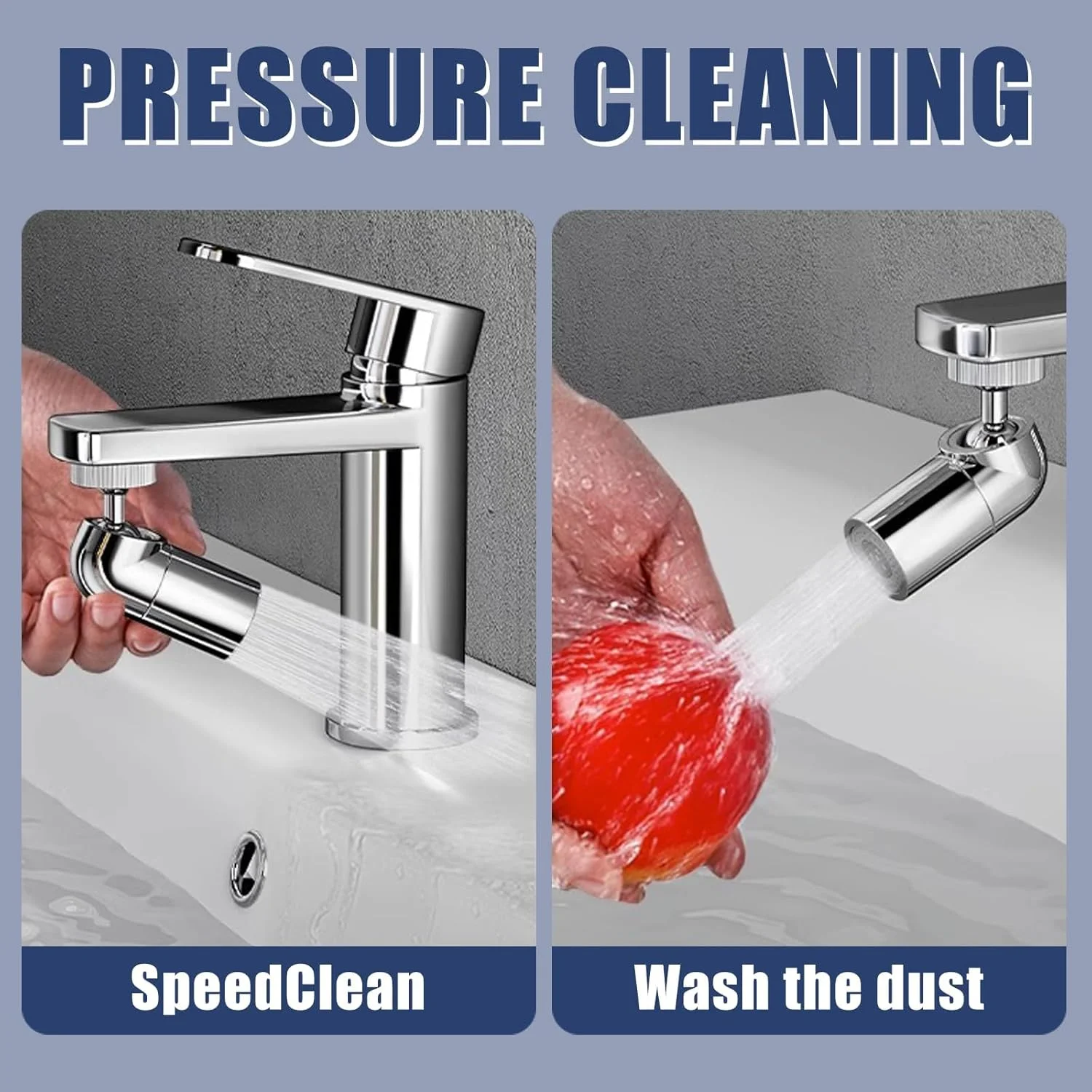 افزودنی شیر آب TERRIFI، چرخش 720 درجه، 2 حالت خروجی آب، افزاینده شیر آب برای آشپزخانه، رزوه مادگی 55/64 اینچ، کروم افزودنی شیر آب TERRIFI، چرخش 720 درجه، 2 حالت خروجی آب، افزاینده شیر آب برای آشپزخانه، رزوه مادگی 55/64 اینچ، کروم