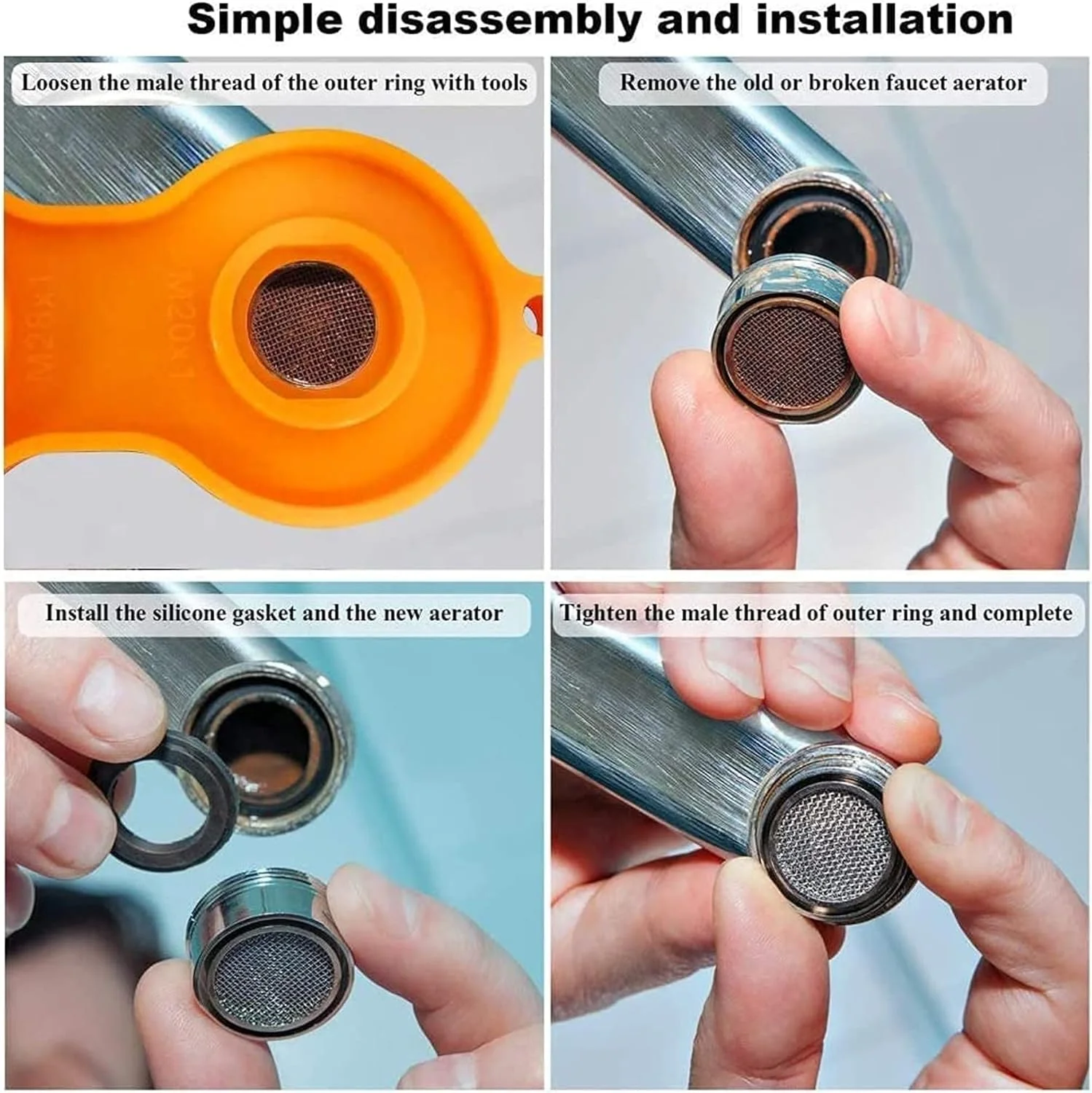 مجموعه سرشیر کاهنده مصرف آب سولفار 24 میلیمتری به همراه آچار | نازل های کاهنده مصرف آب شیر | مناسب برای سینک ظرفشویی و روشویی | اتصالات حباب ساز رزوه ای نر (4 عدد) مجموعه سرشیر کاهنده مصرف آب سولفار 24 میلیمتری به همراه آچار | نازل های کاهنده مصرف آب شیر | مناسب برای سینک ظرفشویی و روشویی | اتصالات حباب ساز رزوه ای نر (4 عدد)