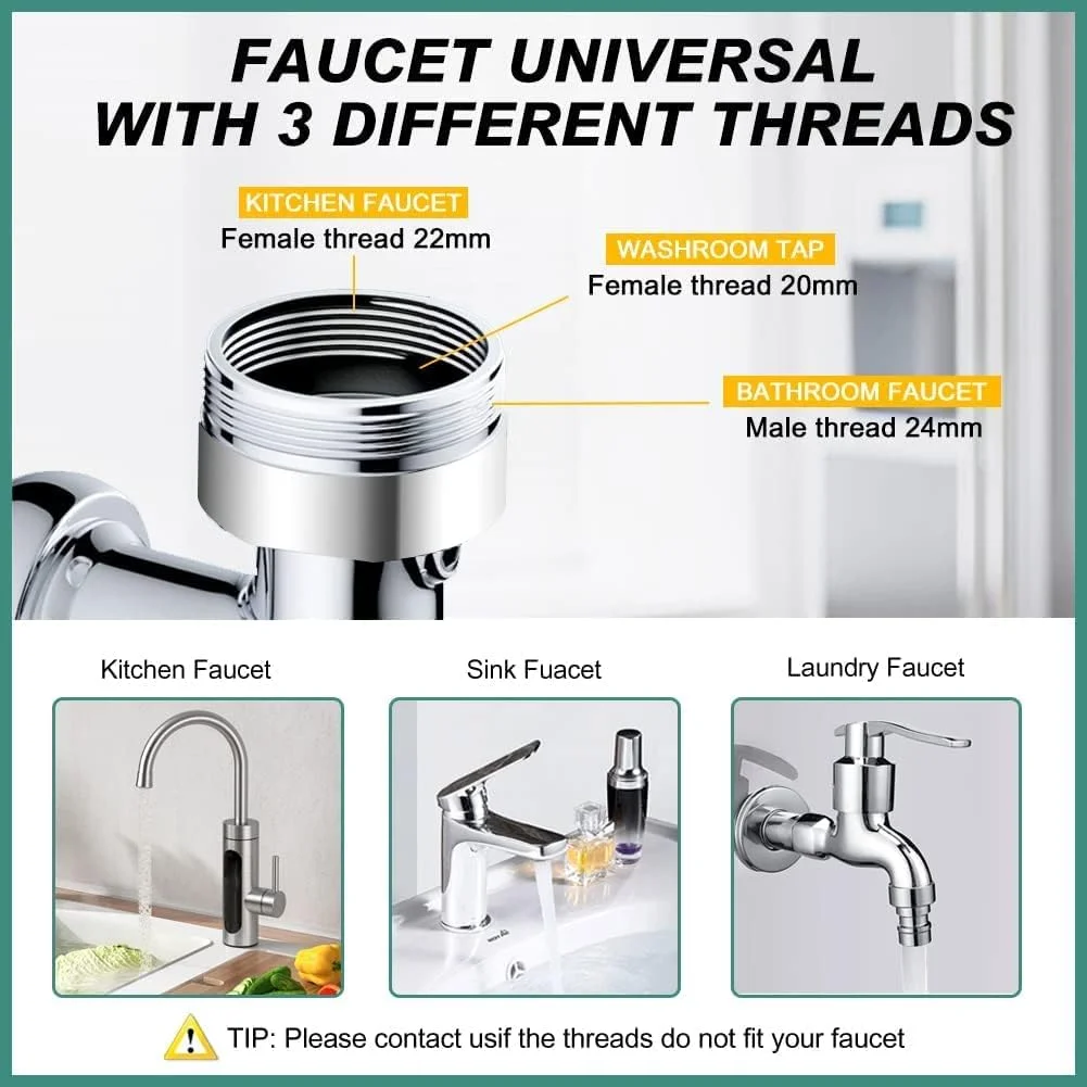 سَری شیر آب چرخان 1080 درجه، پخش کننده آب با بازوی رباتیک چرخان، شیر فیلتر پاشش سینک آشپزخانه سَری شیر آب چرخان 1080 درجه، پخش کننده آب با بازوی رباتیک چرخان، شیر فیلتر پاشش سینک آشپزخانه