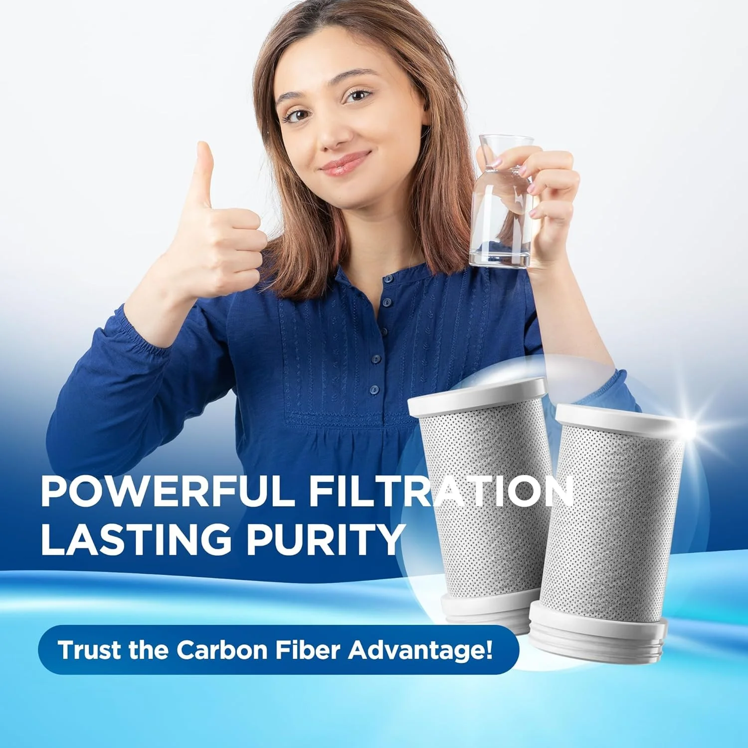 فیلتر جایگزین شیر آب PFUTURE بسته 2 عددی – نصب آسان، ضد نشت، بدون BPA، مناسب برای سینک آشپزخانه و حمام برای آب خالص و تمیز