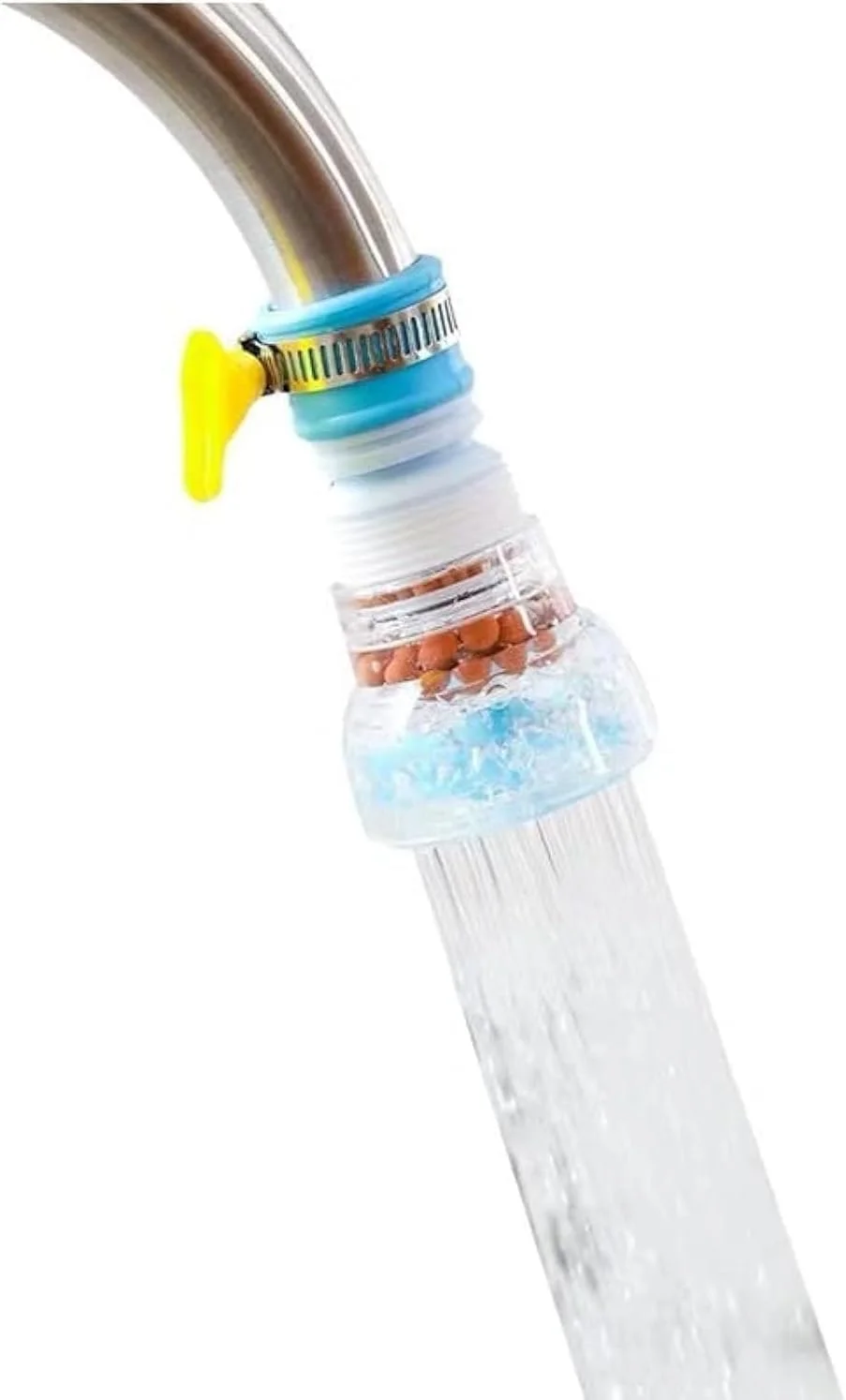 فیلتر آب تصفیه کننده قابل حمل، تقویت کننده شیر آشپزخانه قابل تنظیم برای آشپزخانه و حمام، مناسب برای شیرهای استاندارد، نصب آسان