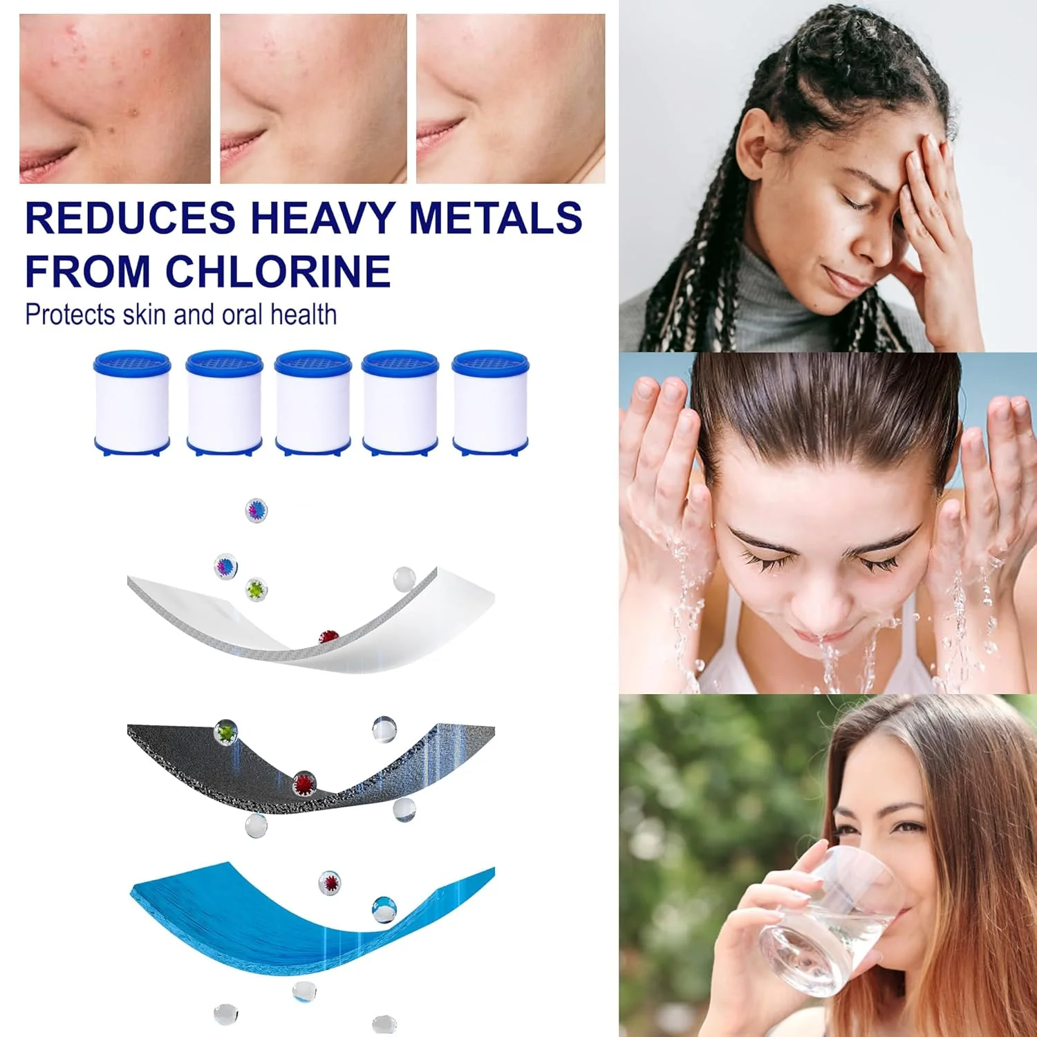 فیلتر آب شیر ظرفشویی، سیستم فیلتراسیون قوی، فیلتر شیر آب چرخشی 360 درجه، تصفیه کننده شیر آشپزخانه، شیر آب حذف کلر، فیلتر شیر آب با راندمان بالا، تصفیه کننده آب برای شیر آب خانه و حمام