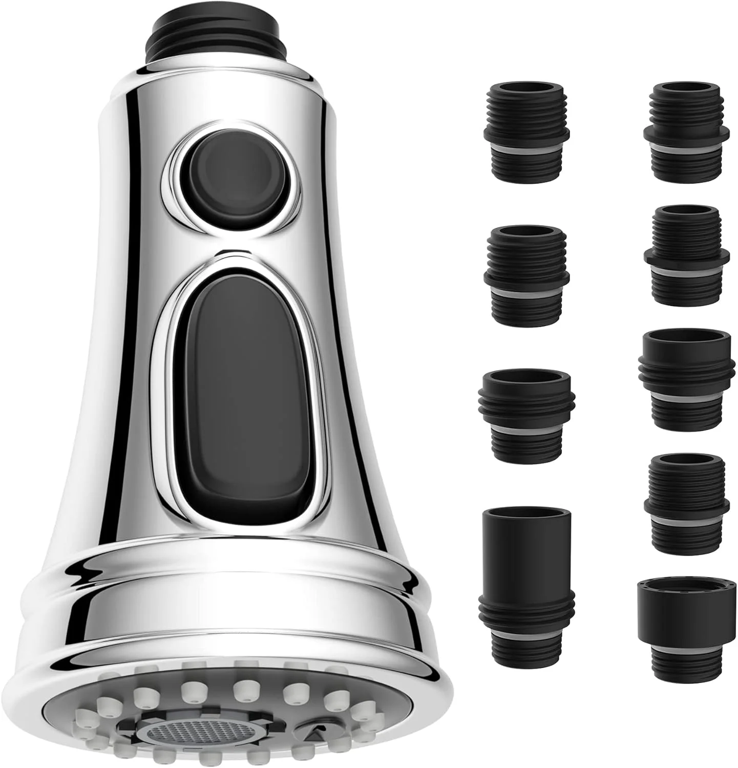 سردوش جایگزین شیر آشپزخانه TERRIFI، نازل اسپری سینک ظرفشویی 3 حالته با 9 آداپتور، سردوش کشویی برای شیر آشپزخانه، سازگار با اکثر شیرها (G1/2) سردوش جایگزین شیر آشپزخانه TERRIFI، نازل اسپری سینک ظرفشویی 3 حالته با 9 آداپتور، سردوش کشویی برای شیر آشپزخانه، سازگار با اکثر شیرها (G1/2)