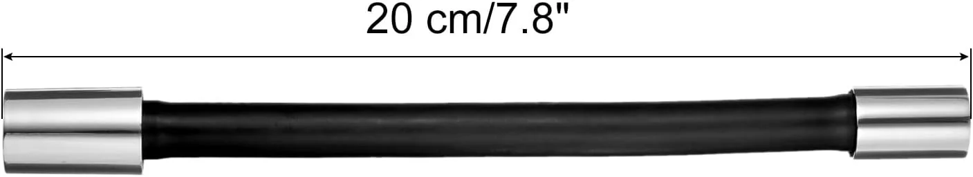 لوله فومینگ افزایش طول، افزایش طول شیر آب، لوله تخلیه سینک، افزایش طول شیر آب حمام، آداپتور شلنگ آب انعطاف پذیر مشکی (20 سانتی متر)