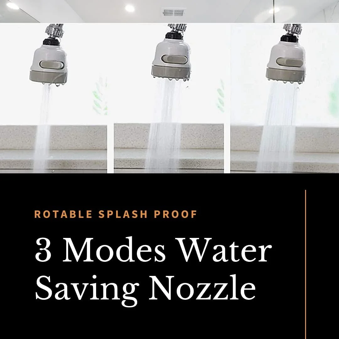 افزایش دهنده شیر آب چرخان 360 درجه Sulfar ABS | آداپتور نازل متحرک 3 حالته، سر اسپری فیلتر صرفه جویی در آب برای سینک آشپزخانه و حمام (سفید و خاکستری) | افزایش دهنده شیر آب 1589 افزایش دهنده شیر آب چرخان 360 درجه Sulfar ABS | آداپتور نازل متحرک 3 حالته، سر اسپری فیلتر صرفه جویی در آب برای سینک آشپزخانه و حمام (سفید و خاکستری) | افزایش دهنده شیر آب 1589