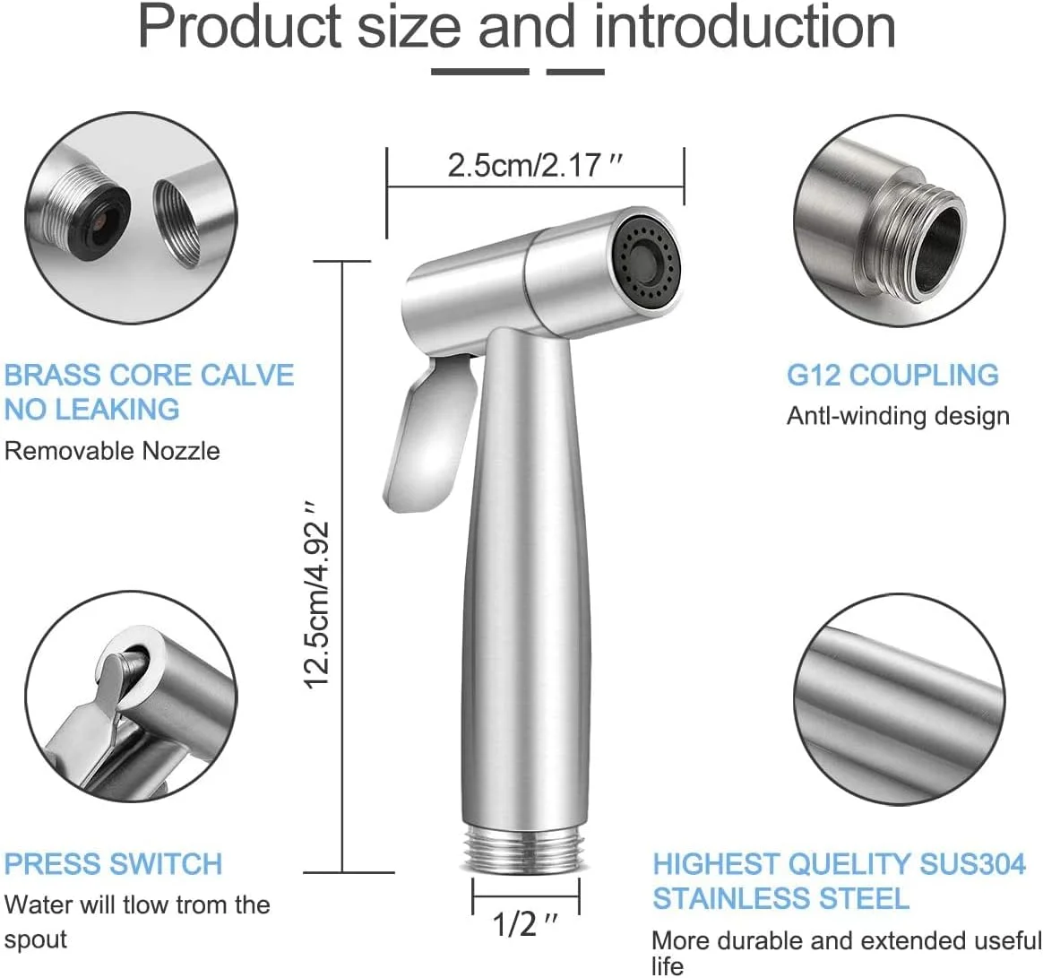 اسپری دستی بیده لیکسادا، اسپری توالت پارچه ای شاتاف، دوش حمام استیل ضد زنگ برس خورده