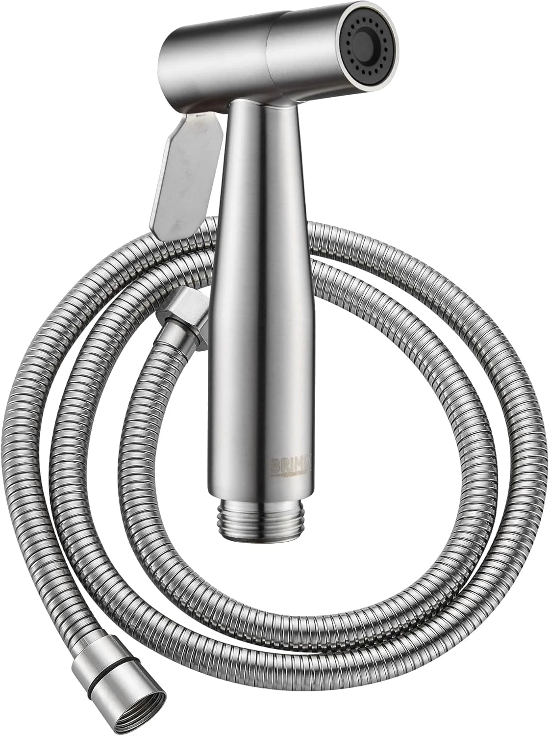 شیر دستی بهداشتی توالت به همراه شلنگ 1.2 متری، مناسب برای شستشوی پارچه ای، نظافت حمام، دوش اسلامی و بهداشت شخصی، استیل ضد زنگ برس خورده