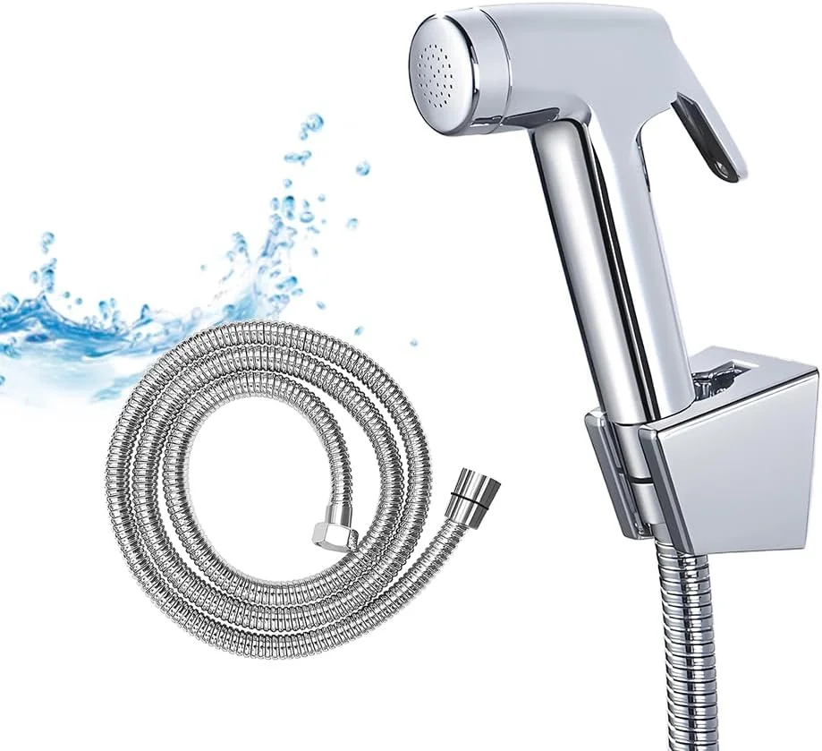 اسپری دستی شلنگ دار، اسپری شستشوی توالت Uoexziyi به همراه شلنگ 1.2 متری برای حیوانات خانگی، کودکان و نظافت شخصی