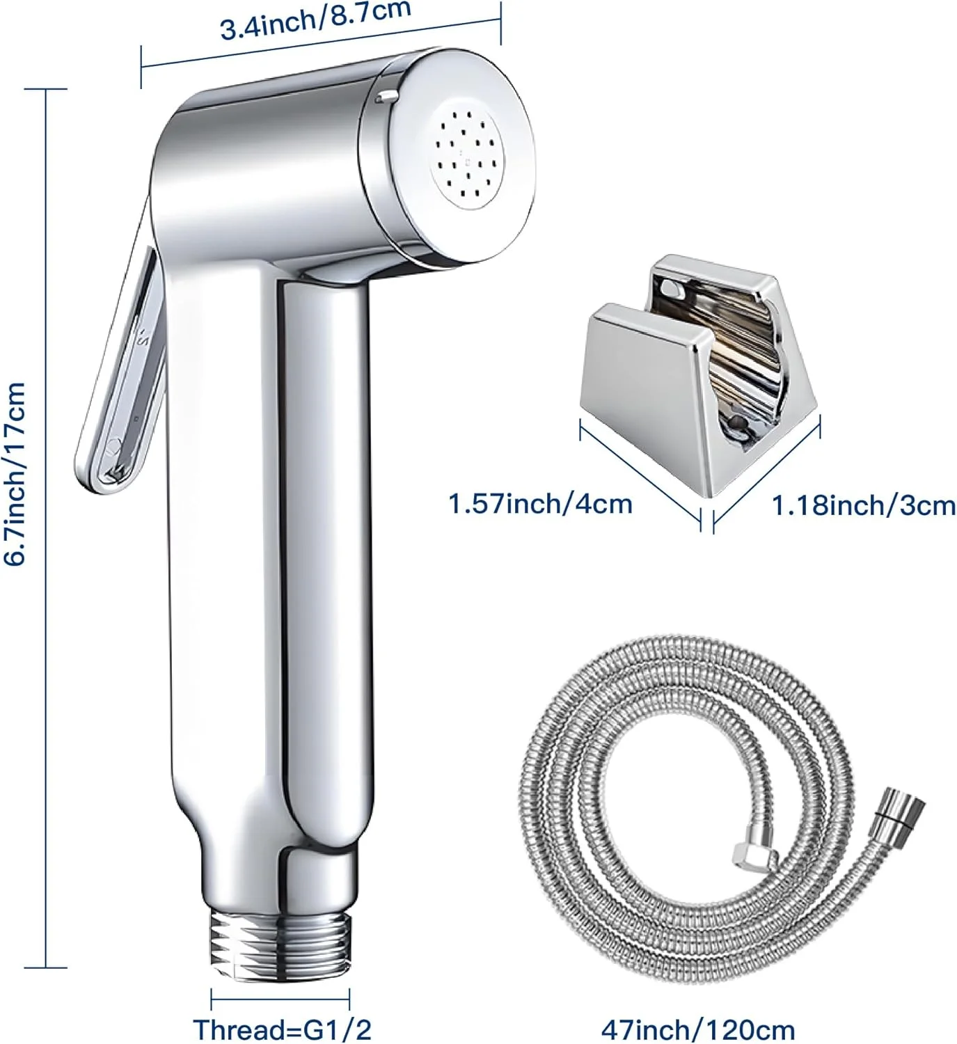 اسپری دستی شلنگ دار، اسپری شستشوی توالت Uoexziyi به همراه شلنگ 1.2 متری برای حیوانات خانگی، کودکان و نظافت شخصی اسپری دستی شلنگ دار، اسپری شستشوی توالت Uoexziyi به همراه شلنگ 1.2 متری برای حیوانات خانگی، کودکان و نظافت شخصی