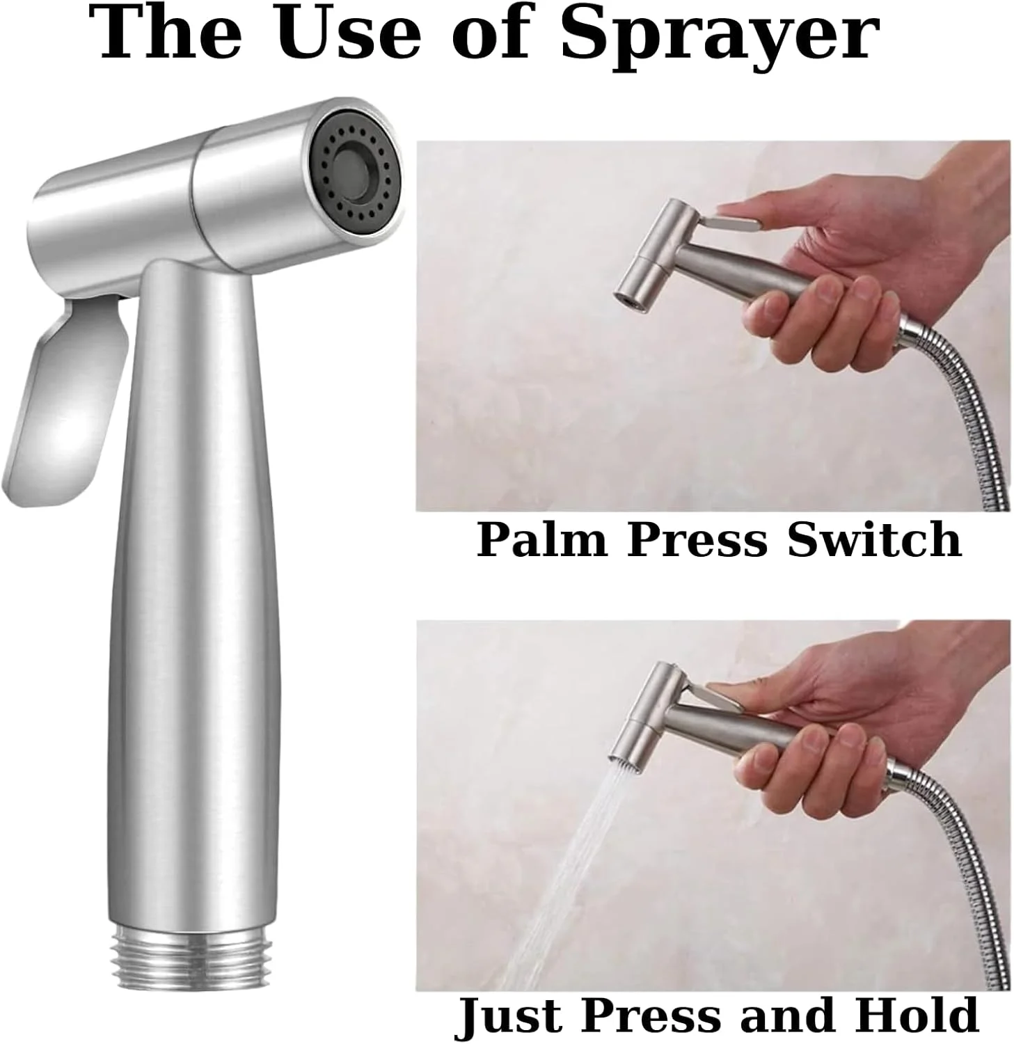 اسپری بهداشتی ممتاز استیل ضد زنگ برای توالت به همراه شلنگ 1.5 متری استیل ضد زنگ، نصب آسان 5 دقیقه ای، فشار آب قوی (ست کامل شطاف) اسپری بهداشتی ممتاز استیل ضد زنگ برای توالت به همراه شلنگ 1.5 متری استیل ضد زنگ، نصب آسان 5 دقیقه ای، فشار آب قوی (ست کامل شطاف)