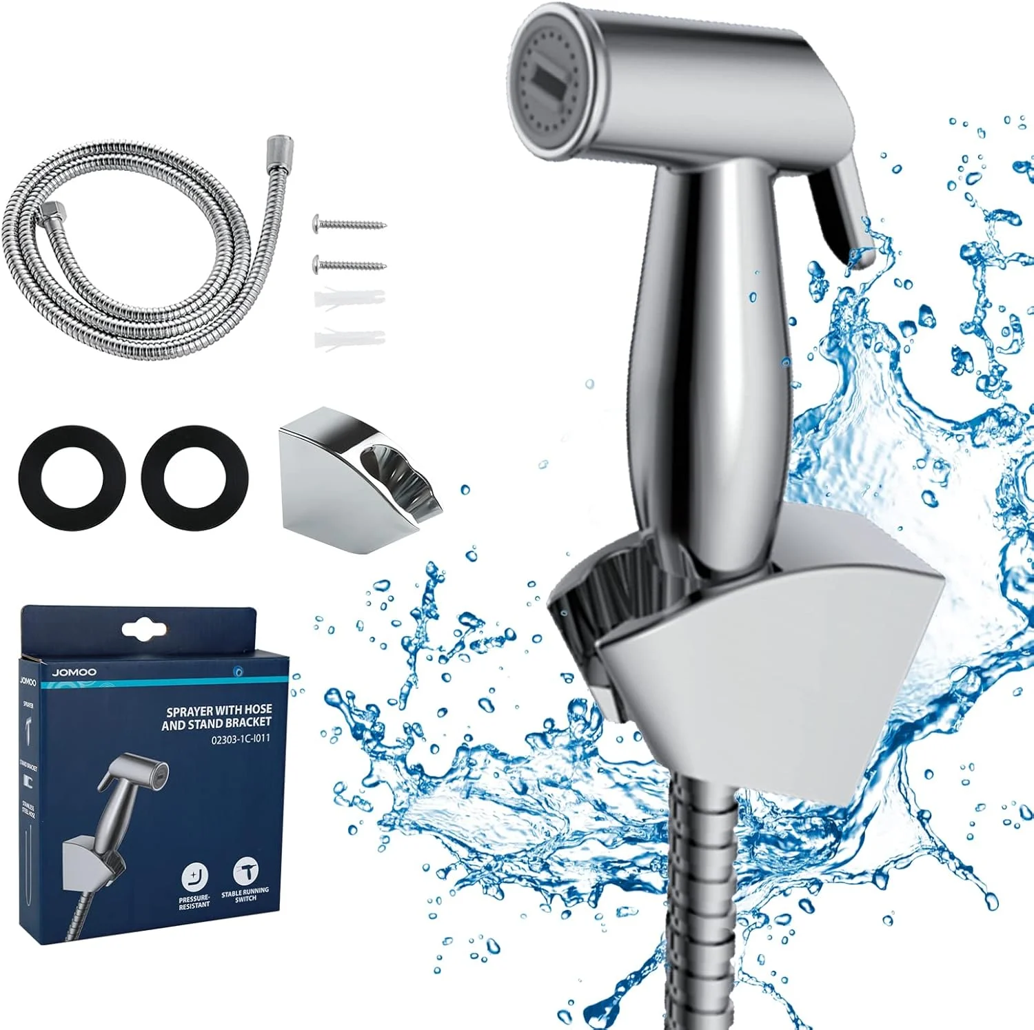 شیر توالت شوی دستی JOMOO، سر دوش توالت شوی، شلنگ دار، مناسب شستشوی کودک و بهداشت بانوان