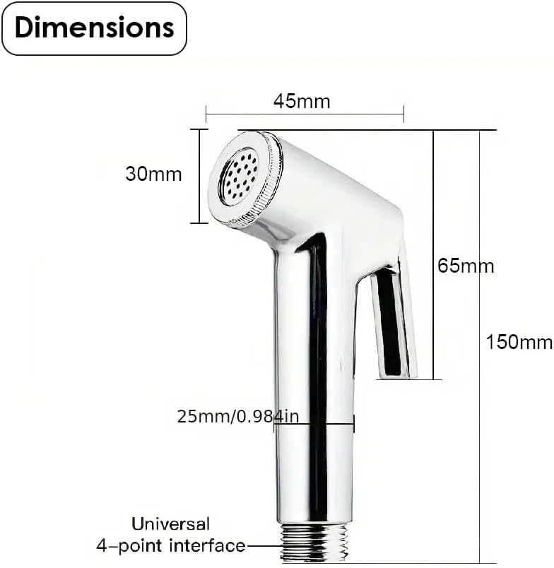 شلنگ توالت دستی هکسار با براکت دیواری، شلنگ 120 سانتی متری، شاتاف روکش کروم ABS، جت اسپری برای توالت حمام، ست خود تمیز شونده فشار قوی شلنگ توالت دستی هکسار با براکت دیواری، شلنگ 120 سانتی متری، شاتاف روکش کروم ABS، جت اسپری برای توالت حمام، ست خود تمیز شونده فشار قوی