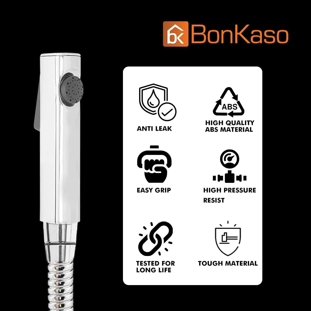 شلنگ توالت پلاستیکی ABS بونکاسو مدل HF-1045 WF CP با قابلیت چرخش 360 درجه، روکش کروم، دارای جت اسپری (تک عددی) (فقط شیر بدون شلنگ) شلنگ توالت پلاستیکی ABS بونکاسو مدل HF-1045 WF CP با قابلیت چرخش 360 درجه، روکش کروم، دارای جت اسپری (تک عددی) (فقط شیر بدون شلنگ)