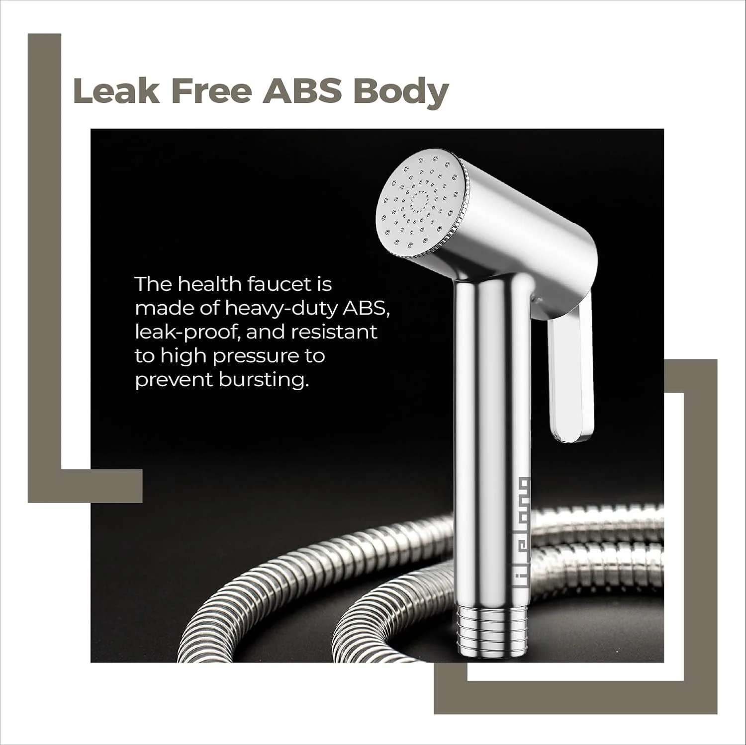 شیر بهداشتی ABS مدل LLBAHF09 لایف لانگ به همراه شلنگ انعطاف پذیر 1.25 متری از جنس استیل ضد زنگ 304 و قلاب دیواری، سفید (اسپری جت برای توالت)، کروم شیر بهداشتی ABS مدل LLBAHF09 لایف لانگ به همراه شلنگ انعطاف پذیر 1.25 متری از جنس استیل ضد زنگ 304 و قلاب دیواری، سفید (اسپری جت برای توالت)، کروم