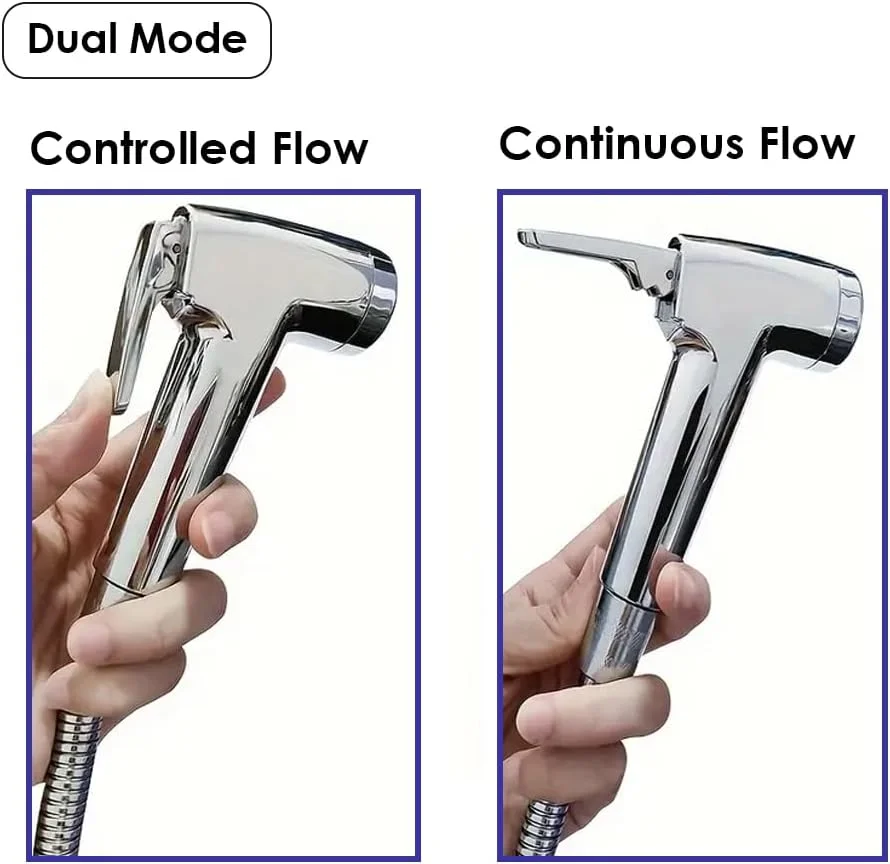 شلنگ توالت دستی هکسار با براکت دیواری، شلنگ 120 سانتی متری، شاتاف روکش کروم ABS، جت اسپری برای توالت حمام، ست خود تمیز شونده فشار قوی شلنگ توالت دستی هکسار با براکت دیواری، شلنگ 120 سانتی متری، شاتاف روکش کروم ABS، جت اسپری برای توالت حمام، ست خود تمیز شونده فشار قوی