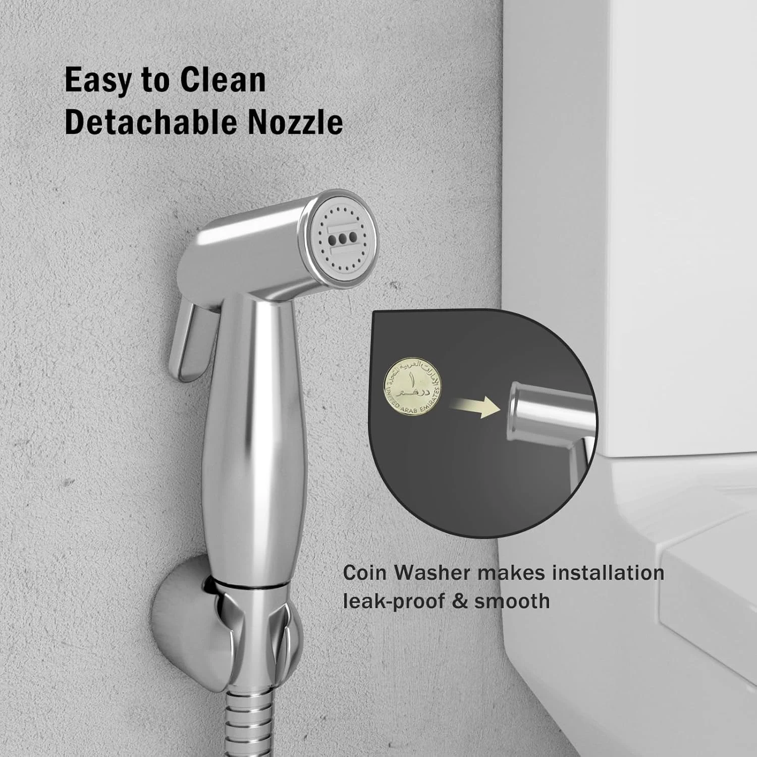 شیر توالت شوی دستی JOMOO، سر دوش توالت شوی، شلنگ دار، مناسب شستشوی کودک و بهداشت بانوان