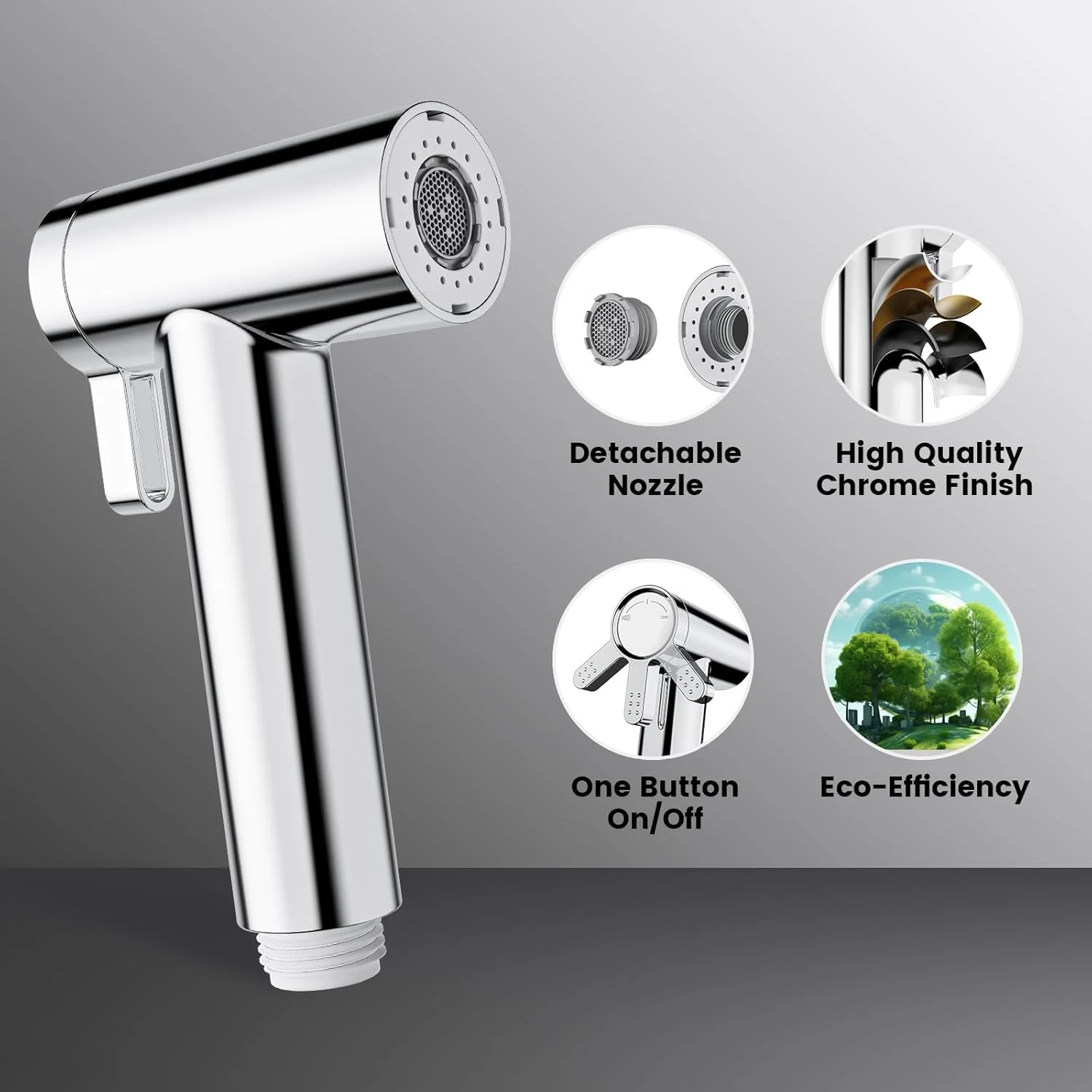 شطاف جومو، اسپری جت برای توالت، دوش اسلامی، سر دوش بیده با قابلیت تنظیم فشار آب فقط برای دوش اسلامی، بهداشت شخصی، اسپری آب توالت برای شستشوی پارچه