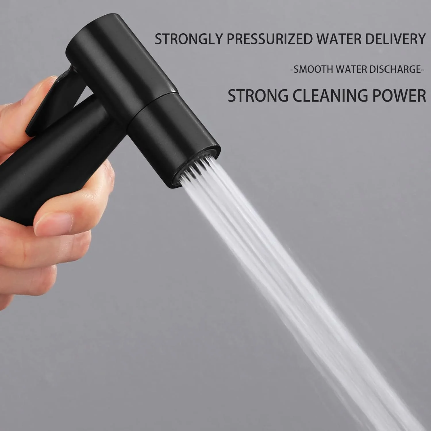 ست اسپری بهداشتی استیل ضد زنگ توالت، شاتاف دستی دوش توالت برای حمام حیوانات خانگی/بهداشت شخصی/حمام، نصب آسان (مشکی) ست اسپری بهداشتی استیل ضد زنگ توالت، شاتاف دستی دوش توالت برای حمام حیوانات خانگی/بهداشت شخصی/حمام، نصب آسان (مشکی)