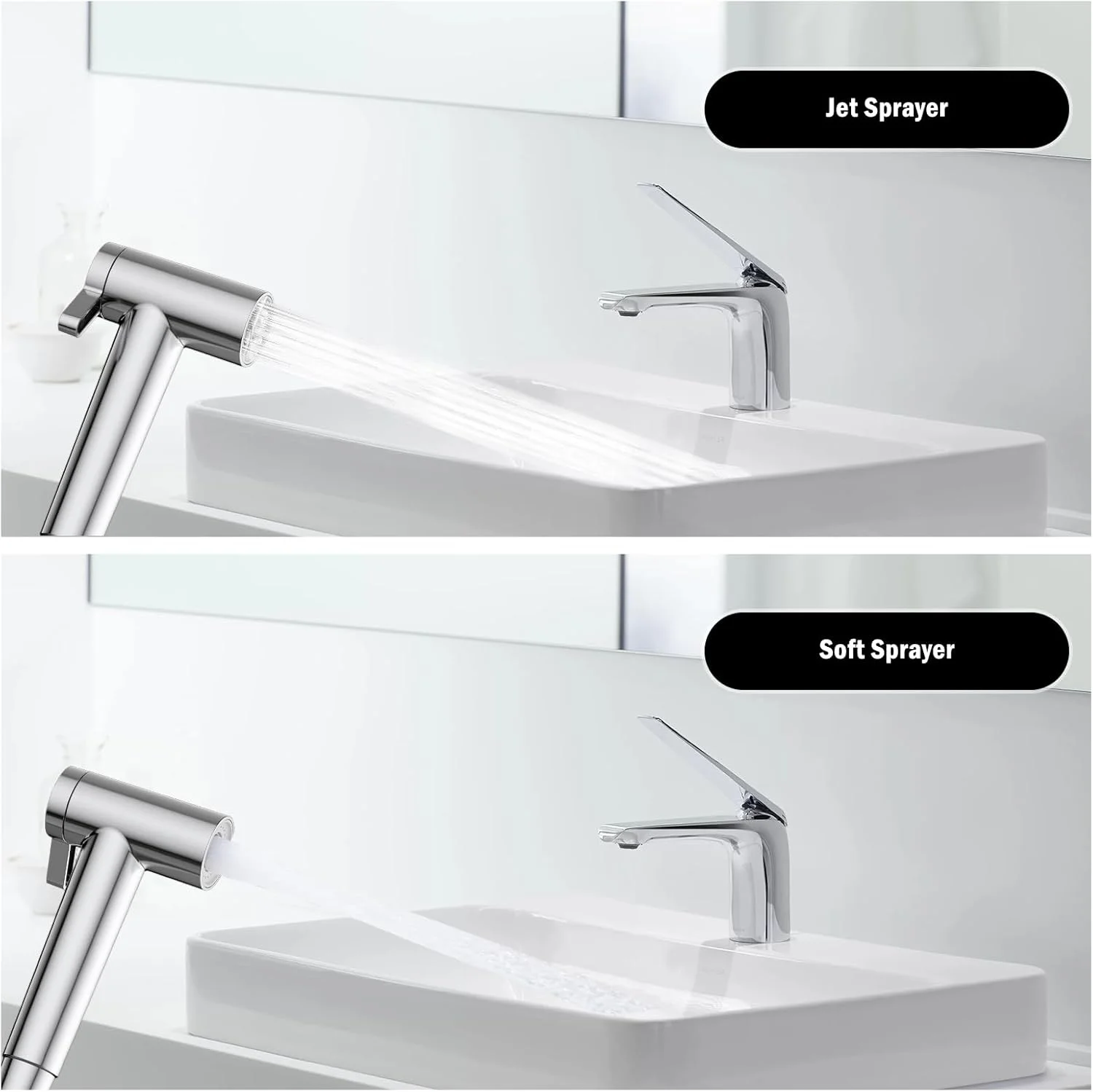 ست شطاف JOMOO، اسپری بیده توالت با شلنگ 180 سانتی متری، شیر دو خروجی و نگهدارنده، دوش بیده حمام با 2 حالت اسپری برای بهداشت شخصی