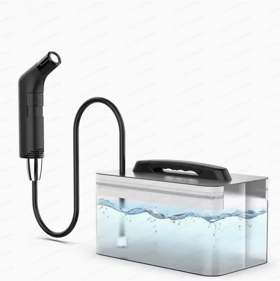 بیده شطاف مسافرتی قابل شارژ با مخزن آب داخلی و نازل قابل تنظیم | اسپری بیده دستی برقی برای توالت، کمپینگ، پیاده روی، فضای باز و بهداشت | شارژ USB (مشکی)