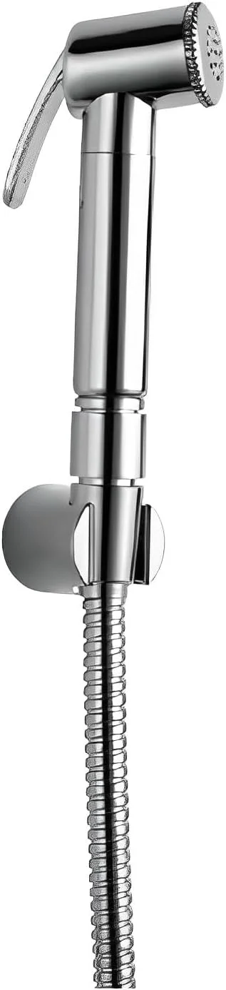 شیر بهداشتی/توالت شوی جاگوار سری ALLIED (کروم) | شلنگ استیل 1 متری، بدنه ABS | ست شیر توالت شوی/بهداشتی به همراه شلنگ و قلاب دیواری | ALD-CHR-577