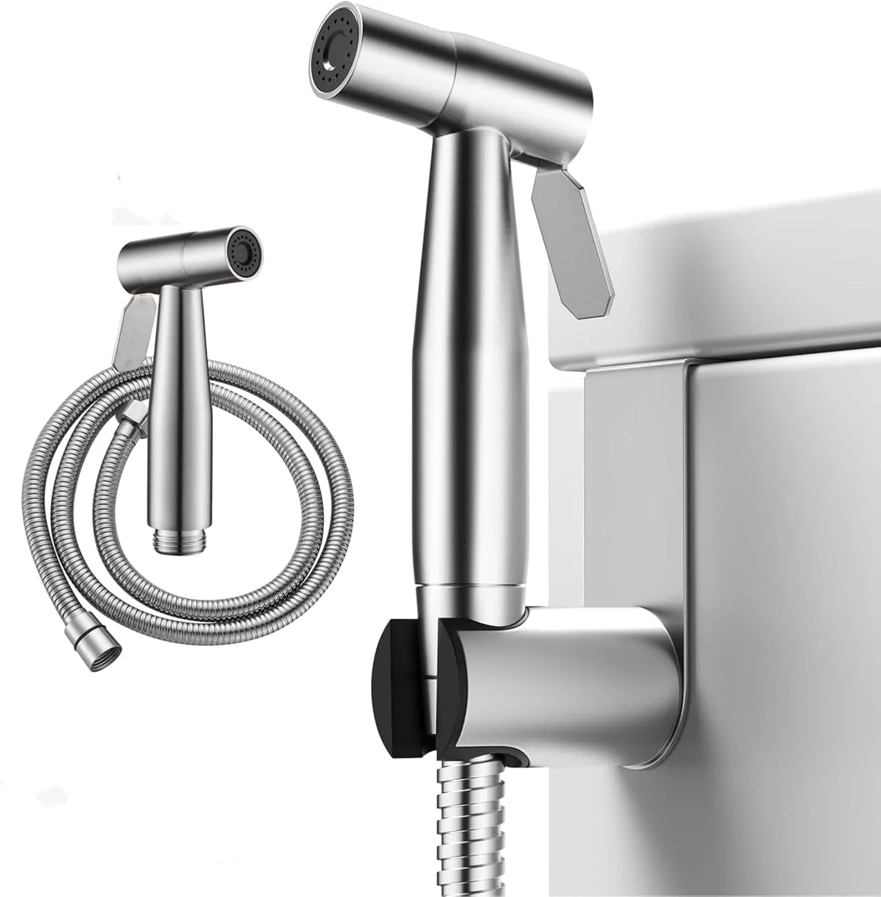 شیرآلات بیده Beauenty، اسپری بیده دستی، برای توالت با شلنگ بیده 1.5 متری، بیده دستی استیل ضد زنگ برای بهداشت، نظافت حمام، اتصال بیده قابل تنظیم برای توالت برای شستشوی نوزاد شیرآلات بیده Beauenty، اسپری بیده دستی، برای توالت با شلنگ بیده 1.5 متری، بیده دستی استیل ضد زنگ برای بهداشت، نظافت حمام، اتصال بیده قابل تنظیم برای توالت برای شستشوی نوزاد