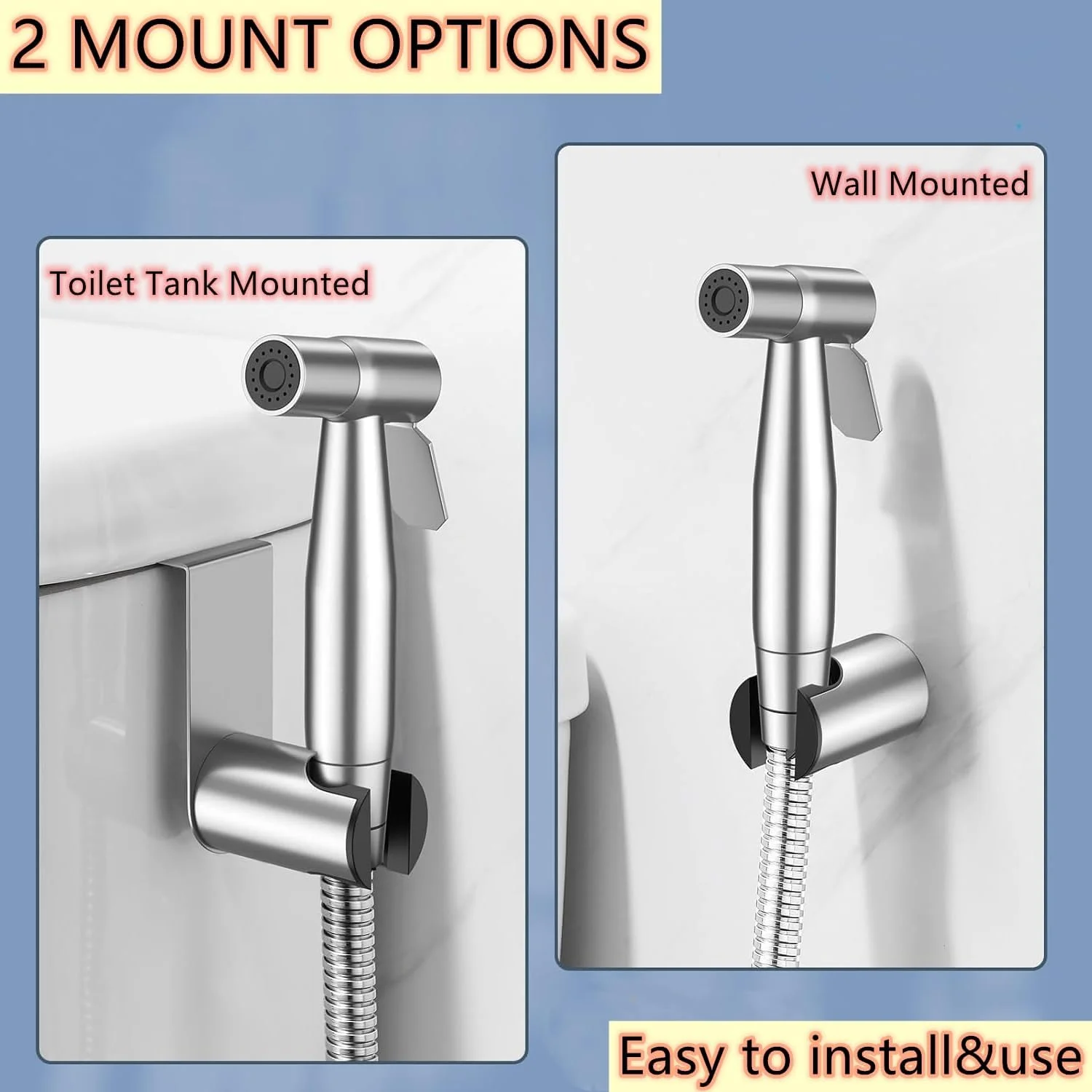 شیرآلات بیده Beauenty، اسپری بیده دستی، برای توالت با شلنگ بیده 1.5 متری، بیده دستی استیل ضد زنگ برای بهداشت، نظافت حمام، اتصال بیده قابل تنظیم برای توالت برای شستشوی نوزاد شیرآلات بیده Beauenty، اسپری بیده دستی، برای توالت با شلنگ بیده 1.5 متری، بیده دستی استیل ضد زنگ برای بهداشت، نظافت حمام، اتصال بیده قابل تنظیم برای توالت برای شستشوی نوزاد