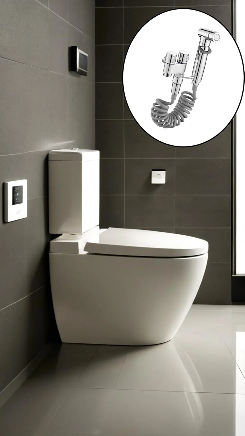 شیر کنترل دوگانه ورودی 1 به 2 خروجی Sweet seven با اسپری بیرون کشیدنی - شیر دوگانه برای توالت و ماشین لباسشویی (نقره ای) شیر کنترل دوگانه ورودی 1 به 2 خروجی Sweet seven با اسپری بیرون کشیدنی - شیر دوگانه برای توالت و ماشین لباسشویی (نقره ای)