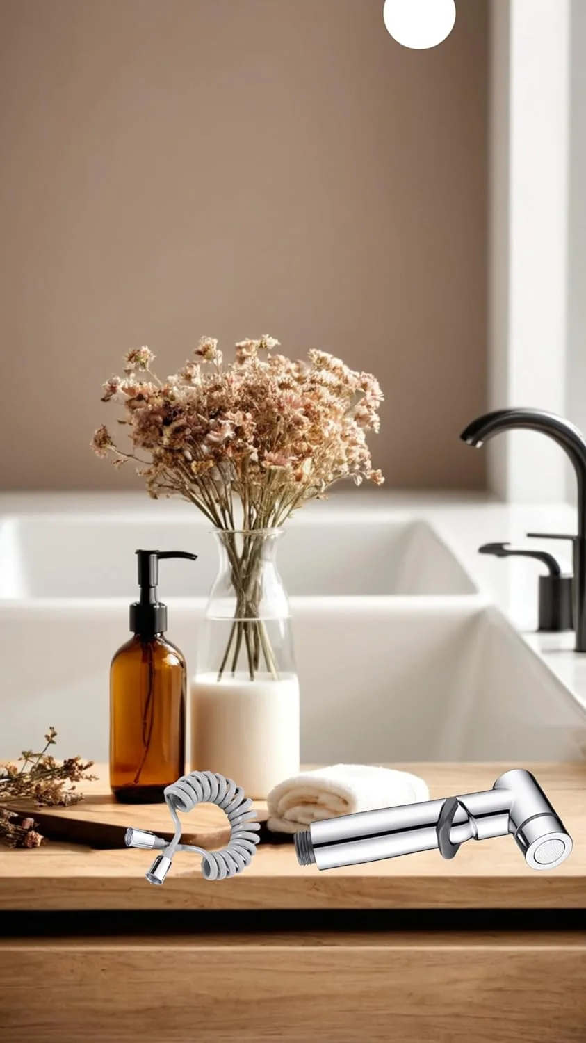 شیر کنترل دوگانه ورودی 1 به 2 خروجی Sweet seven با اسپری بیرون کشیدنی - شیر دوگانه برای توالت و ماشین لباسشویی (نقره ای) شیر کنترل دوگانه ورودی 1 به 2 خروجی Sweet seven با اسپری بیرون کشیدنی - شیر دوگانه برای توالت و ماشین لباسشویی (نقره ای)