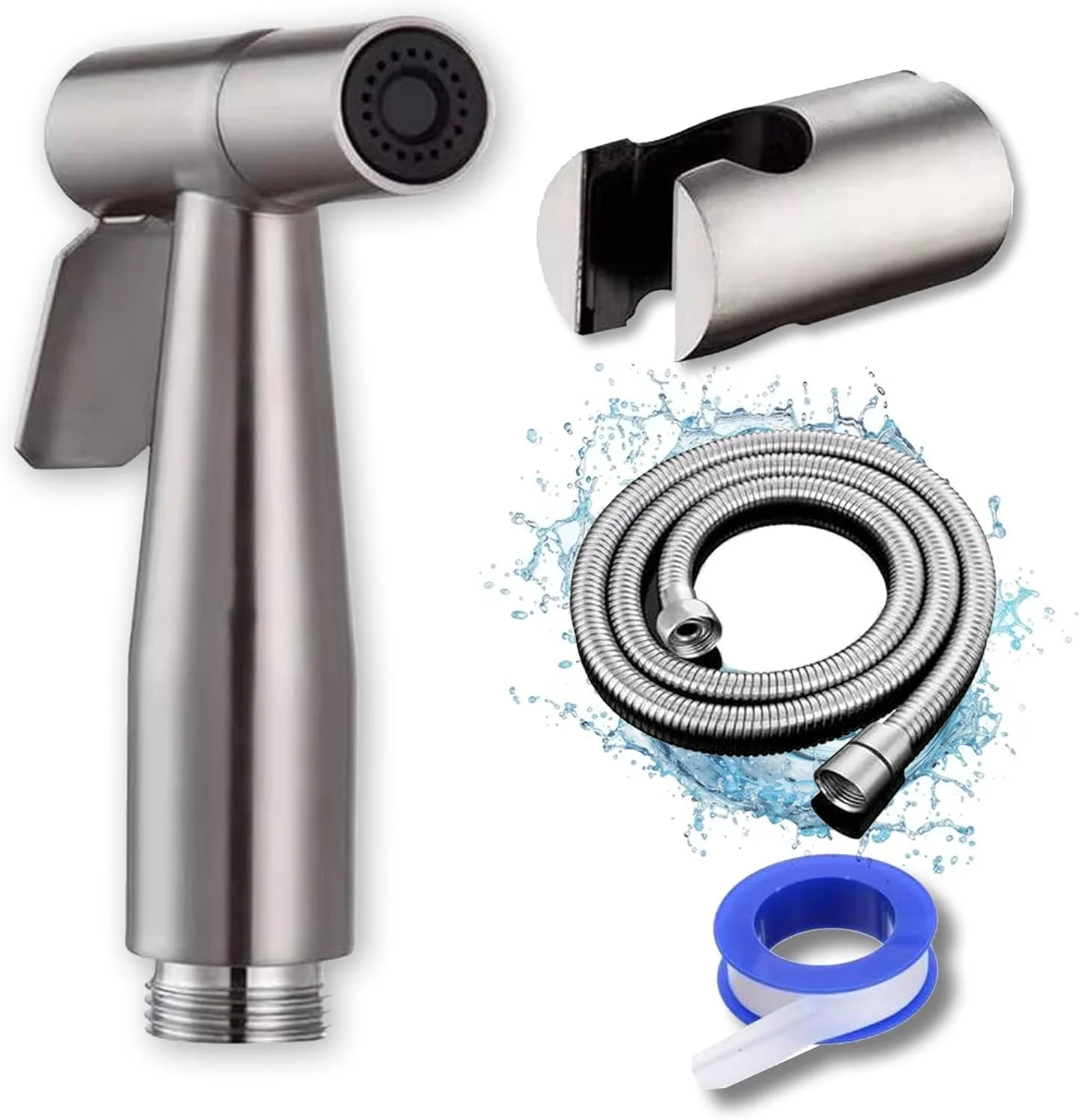 ست شطاف دستی جوناریس برای توالت، ست بیده شطاف با شلنگ 1.2 متری، تمیز کردن حمام، دوش مسلمان، بهداشت شخصی، استیل ضد زنگ برس خورده (استیل ضد زنگ) ست شطاف دستی جوناریس برای توالت، ست بیده شطاف با شلنگ 1.2 متری، تمیز کردن حمام، دوش مسلمان، بهداشت شخصی، استیل ضد زنگ برس خورده (استیل ضد زنگ)