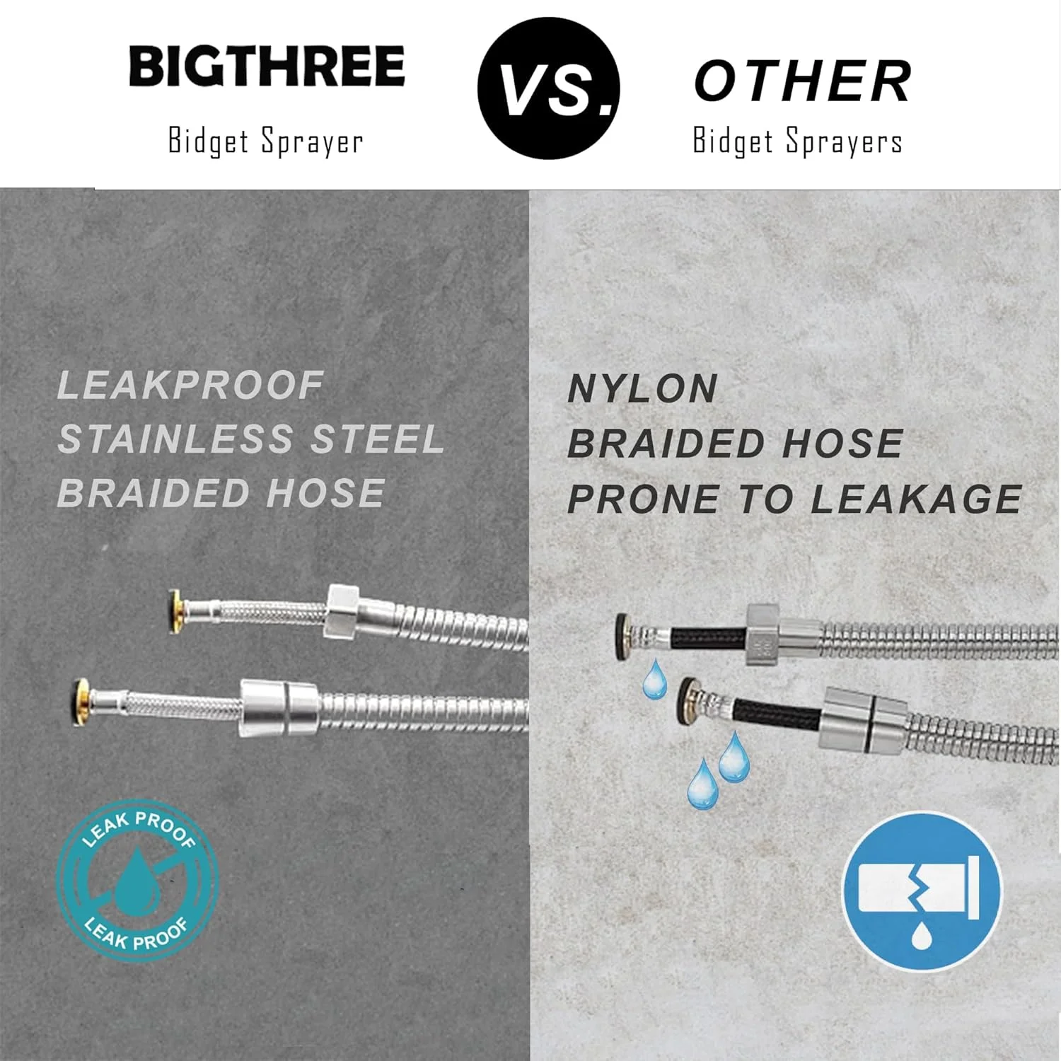 اسپری بهداشتی دستی BIGTHREE، کیت جت اسپری استیل ضد زنگ، بیده حمام با فشار آب قابل تنظیم، نصب آسان اسپری شیر بیده برای تمیز کردن پوشک پارچه ای کودک اسپری بهداشتی دستی BIGTHREE، کیت جت اسپری استیل ضد زنگ، بیده حمام با فشار آب قابل تنظیم، نصب آسان اسپری شیر بیده برای تمیز کردن پوشک پارچه ای کودک