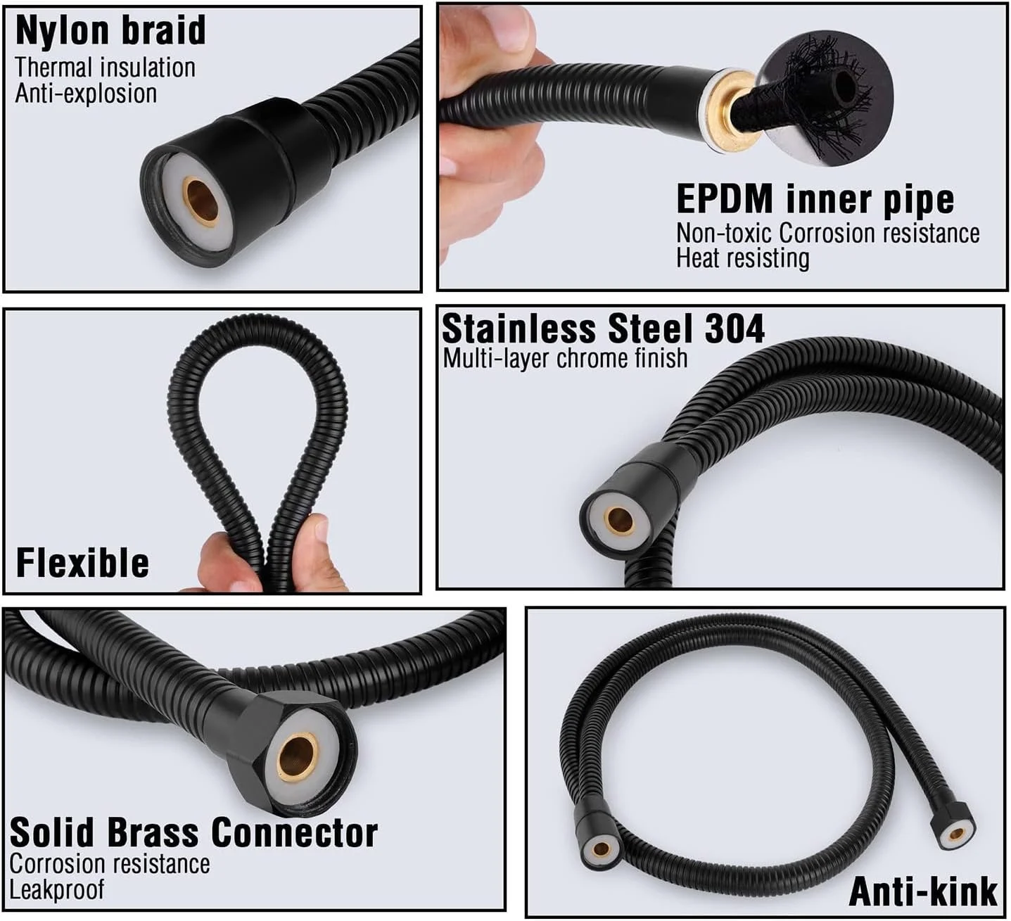 شیر دستی توالت Aputue، جت اسپری حمام استیل 304 با شلنگ دوش 1.2 متری، اسپری دستی قابل حمل با فشار آب قابل تنظیم برای حمام (مشکی) شیر دستی توالت Aputue، جت اسپری حمام استیل 304 با شلنگ دوش 1.2 متری، اسپری دستی قابل حمل با فشار آب قابل تنظیم برای حمام (مشکی)