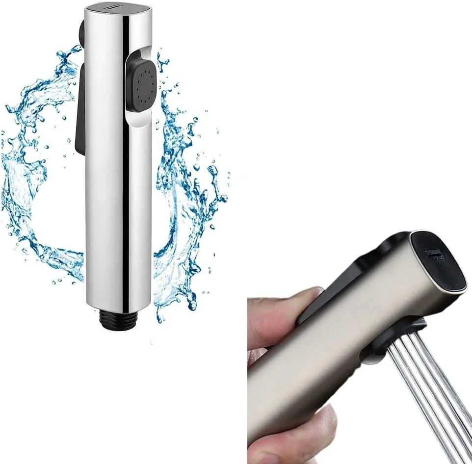 اسپری دستی توالت، سر دوش دو حالته قابل حمل، اتصال شیر آشپزخانه، اسپری چند منظوره سبک وزن و ممتاز برای حمام و آشپزخانه - نقره ای اسپری دستی توالت، سر دوش دو حالته قابل حمل، اتصال شیر آشپزخانه، اسپری چند منظوره سبک وزن و ممتاز برای حمام و آشپزخانه - نقره ای