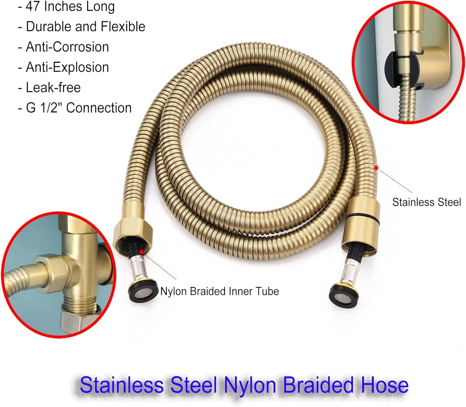 شیر توالت شوی Senhozi طلایی برس خورده، سر دوش استیل ضد زنگ با حالت های اسپری جت و اسپری نرم، اسپری دستی حمام برای شستشوی پارچه ای، شستشوی حیوانات خانگی، شستشوی بهداشتی بانوان شیر توالت شوی Senhozi طلایی برس خورده، سر دوش استیل ضد زنگ با حالت های اسپری جت و اسپری نرم، اسپری دستی حمام برای شستشوی پارچه ای، شستشوی حیوانات خانگی، شستشوی بهداشتی بانوان