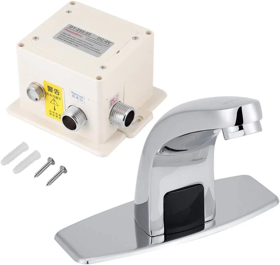 شیر آب القایی، شیر آب سنسور مادون قرمز اتوماتیک با جعبه کنترل برای سینک های آشپزخانه و حمام، شیر آب سرد