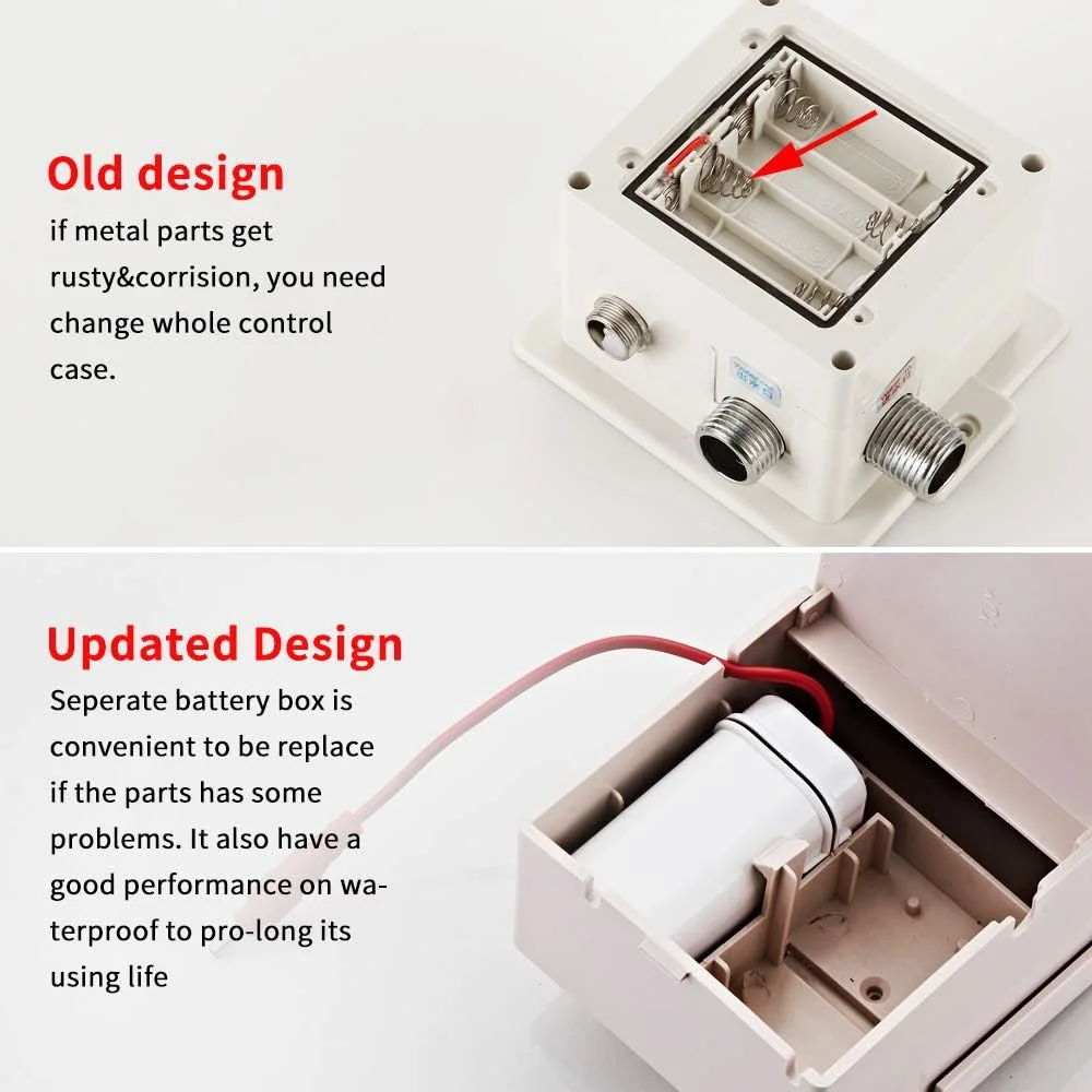 شیر آب اتوماتیک سنسور دار، شیر روشویی بدون لمس، شیر سینک فعال با حرکت، شیر سینک الکترونیکی بدون دست با ماژول سنسور، روکش کروم براق