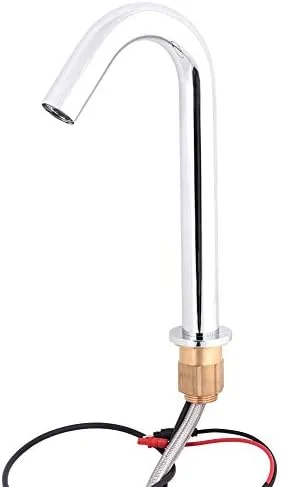 شیرآلات روشویی، شیر آب سنسور اتوماتیک بدون دست، شیر آب برنجی سنسور مادون قرمز اتوماتیک با شلنگ برای سینک ظرفشویی حمام و آشپزخانه شیرآلات روشویی، شیر آب سنسور اتوماتیک بدون دست، شیر آب برنجی سنسور مادون قرمز اتوماتیک با شلنگ برای سینک ظرفشویی حمام و آشپزخانه