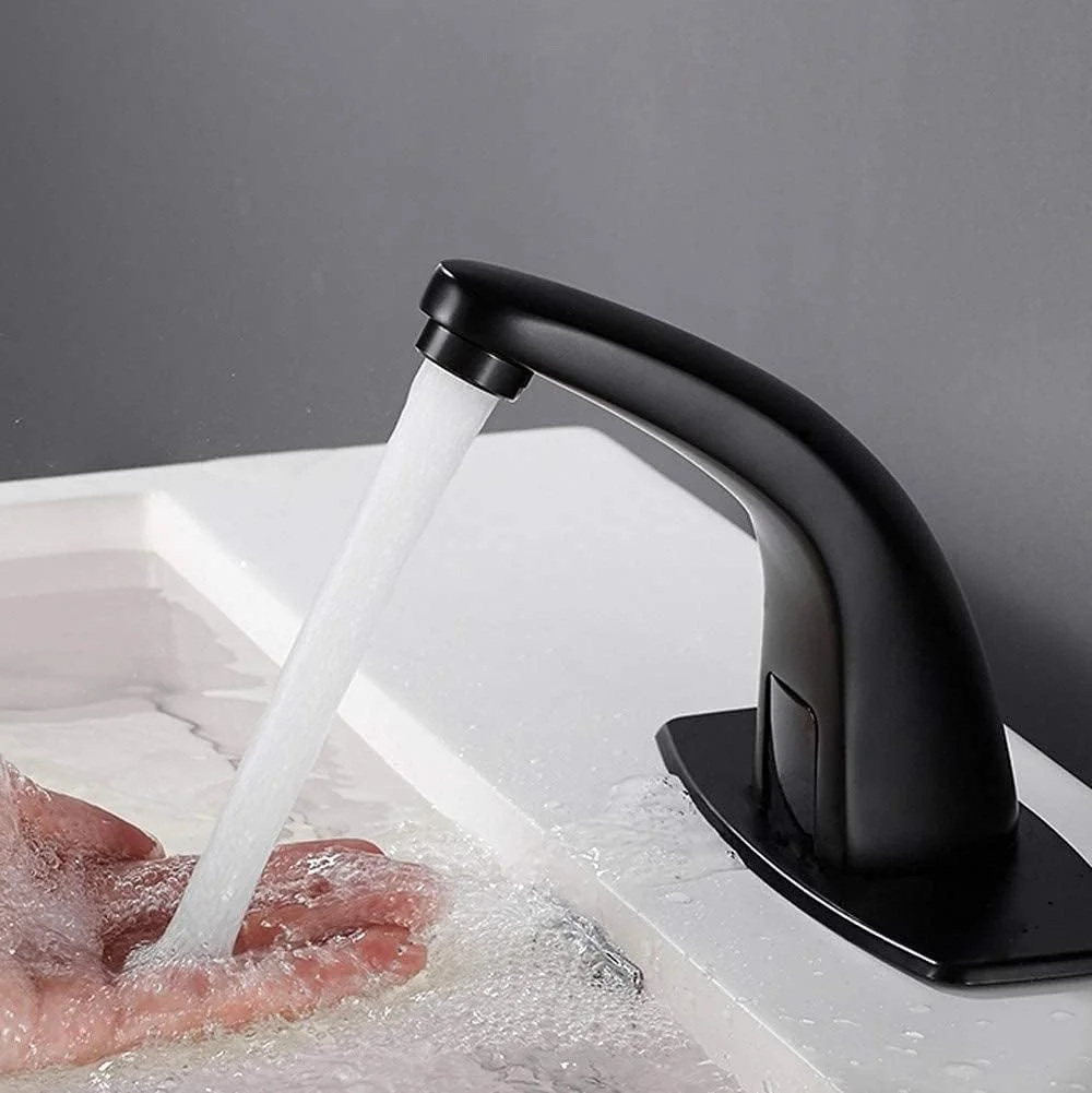 شیرآلات سنسور دار، شیر آب اتوماتیک مادون قرمز، شیر آب سرد و گرم، شیر سینک هوشمند مسی بدون لمس با جعبه کنترل برای آشپزخانه و حمام (سایز: گرم و سرد)