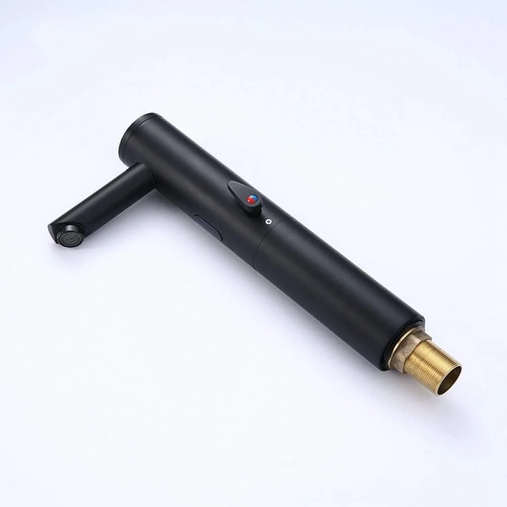 شیر آب اتوماتیک سنسوردار HommomH YHSGY مسی مشکی، شیر روشویی آب گرم و سرد