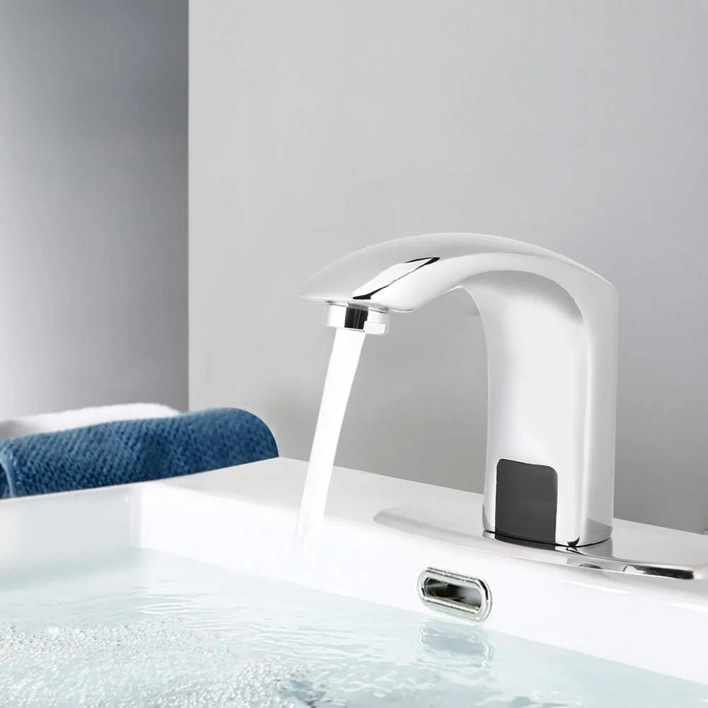 شیر آب سنسوردار، شیر آب اتوماتیک G1/2 اینچ بدون تماس برای آشپزخانه و حمام منزل و هتل