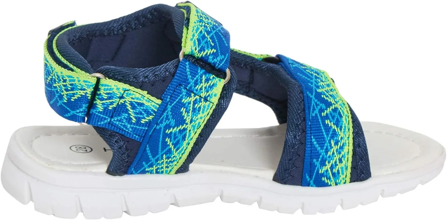 صندل های ورزشی پسرانه استرانگ سولز، کفش پیاده روی با انگشت باز، آبی سبز، سایز 11