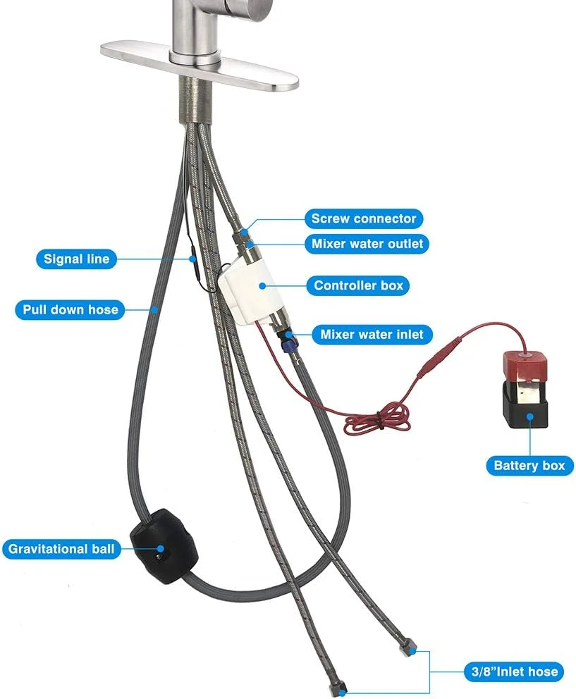 شیر آشپزخانه لمسی هوشمند: شیرآلات آشپزخانه لمسی MSTJRY با اسپری کشویی - شیر لمسی آشپزخانه استیل ضد زنگ (استیل ضد زنگ برس خورده) شیر آشپزخانه لمسی هوشمند: شیرآلات آشپزخانه لمسی MSTJRY با اسپری کشویی - شیر لمسی آشپزخانه استیل ضد زنگ (استیل ضد زنگ برس خورده)