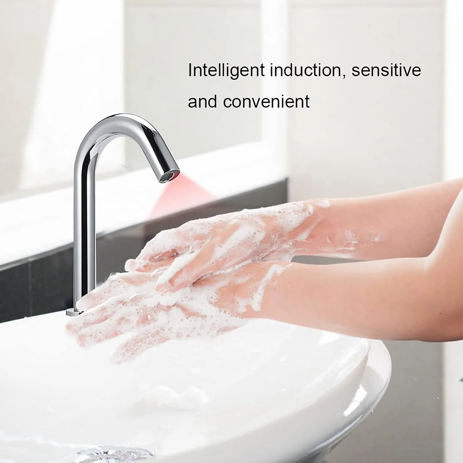 شیر آب اتوماتیک سنسوردار، شیر آب بدون لمس استیل ضد زنگ G1/2 اینچ، شیر آب هوشمند مادون قرمز تجاری برای سینک حمام، شیر آب مخلوط آب گرم و سرد با حباب ساز، کیت پیچ، شلنگ، جعبه کنترل شیر آب اتوماتیک سنسوردار، شیر آب بدون لمس استیل ضد زنگ G1/2 اینچ، شیر آب هوشمند مادون قرمز تجاری برای سینک حمام، شیر آب مخلوط آب گرم و سرد با حباب ساز، کیت پیچ، شلنگ، جعبه کنترل