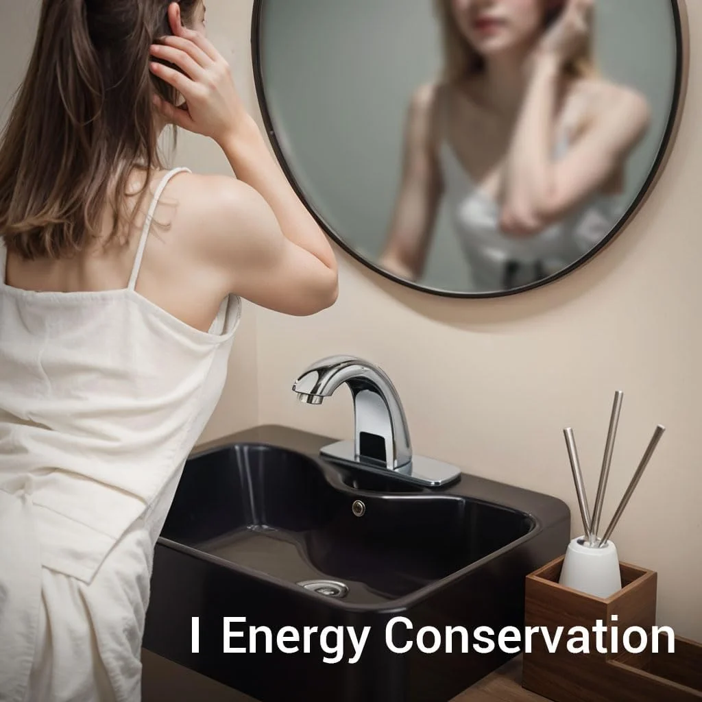 شیر روشویی اتوماتیک سنسور دار، شیرآلات کروم، شیر مدرن بدون لمس با باتری، به همراه صفحه و جعبه کنترل دما شیر روشویی اتوماتیک سنسور دار، شیرآلات کروم، شیر مدرن بدون لمس با باتری، به همراه صفحه و جعبه کنترل دما