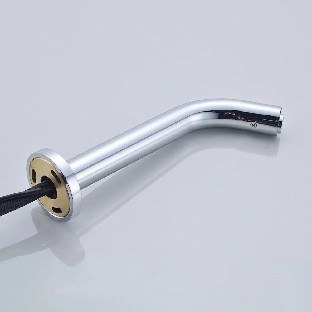 شیر آب اتوماتیک دیواری با حسگر، استیل ضد زنگ، با باتری DC، بدون لمس، مناسب حمام، کروم شیر آب اتوماتیک دیواری با حسگر، استیل ضد زنگ، با باتری DC، بدون لمس، مناسب حمام، کروم