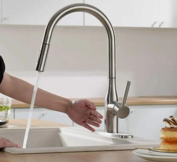 شیر آشپزخانه CM R1048، فنری با دو نوع پاشش، روکش کروم شیر آشپزخانه CM R1048، فنری با دو نوع پاشش، روکش کروم