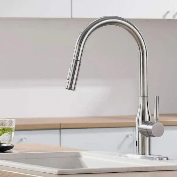 شیر آشپزخانه CM R1048، فنری با دو نوع پاشش، روکش کروم شیر آشپزخانه CM R1048، فنری با دو نوع پاشش، روکش کروم