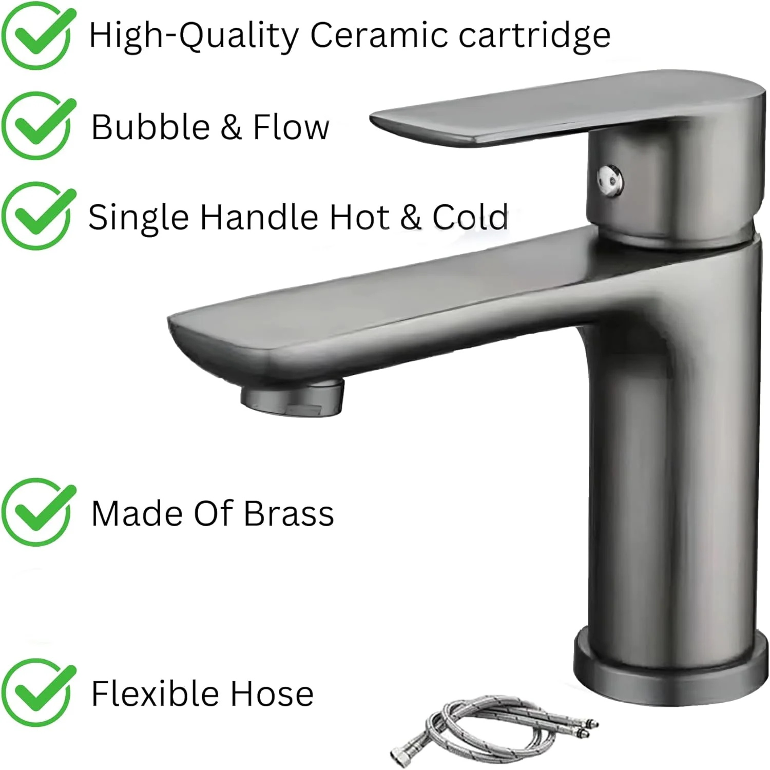 شیر روشویی تک اهرمی ان ایکس یو اس، شیر آب روشویی صرفه جویی در آب، شیر حمام آب سرد و گرم، شیر روشویی مدرن RV (خاکستری) شیر روشویی تک اهرمی ان ایکس یو اس، شیر آب روشویی صرفه جویی در آب، شیر حمام آب سرد و گرم، شیر روشویی مدرن RV (خاکستری)