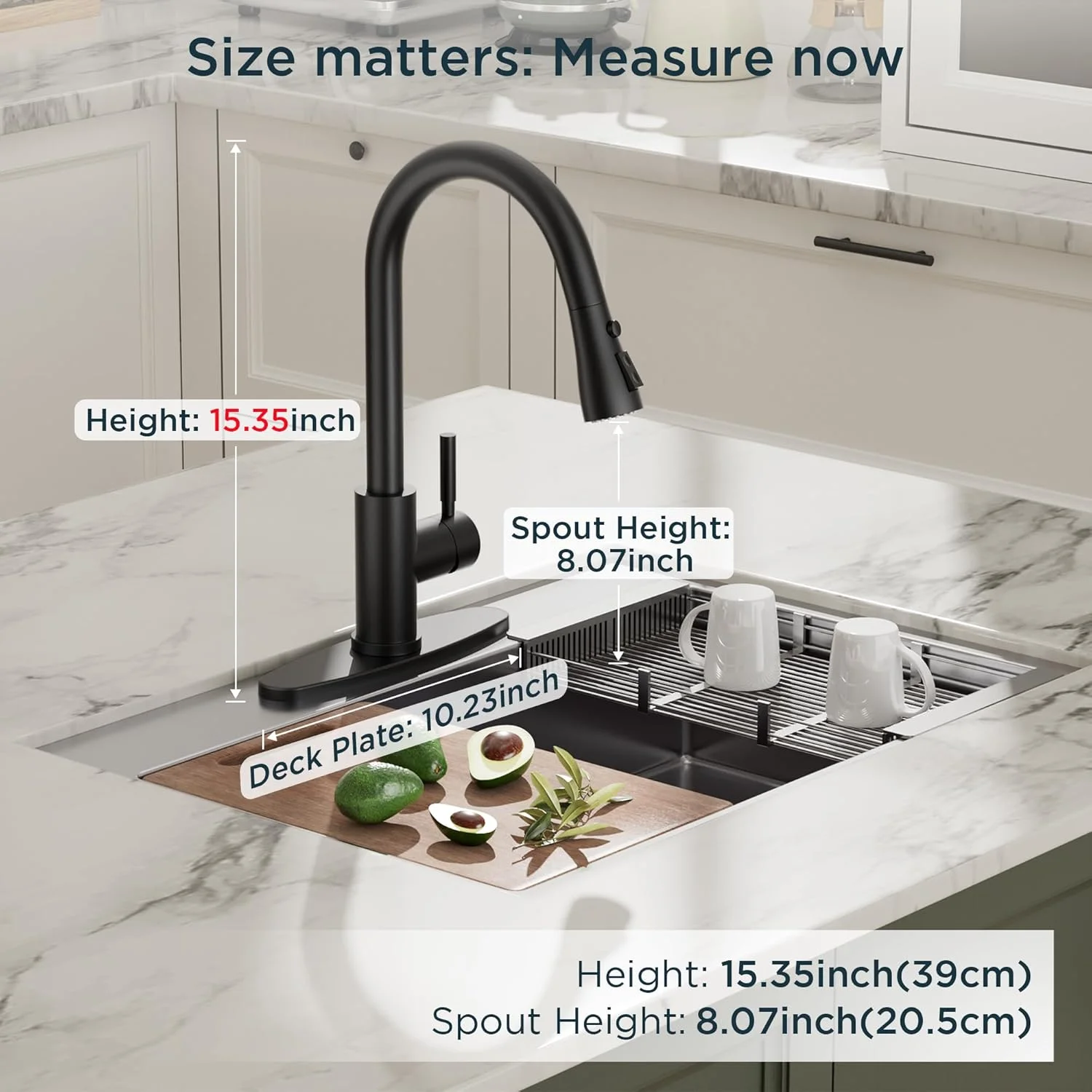 شیر آشپزخانه مشکی QFN با اسپری کشویی، شیر سینک استیل ضد زنگ تک دسته اهرمی با قوس بلند برای خانه های روستایی، کمپر، RV، بار، مناسب برای 1 یا 3 سوراخ شیر آشپزخانه مشکی QFN با اسپری کشویی، شیر سینک استیل ضد زنگ تک دسته اهرمی با قوس بلند برای خانه های روستایی، کمپر، RV، بار، مناسب برای 1 یا 3 سوراخ